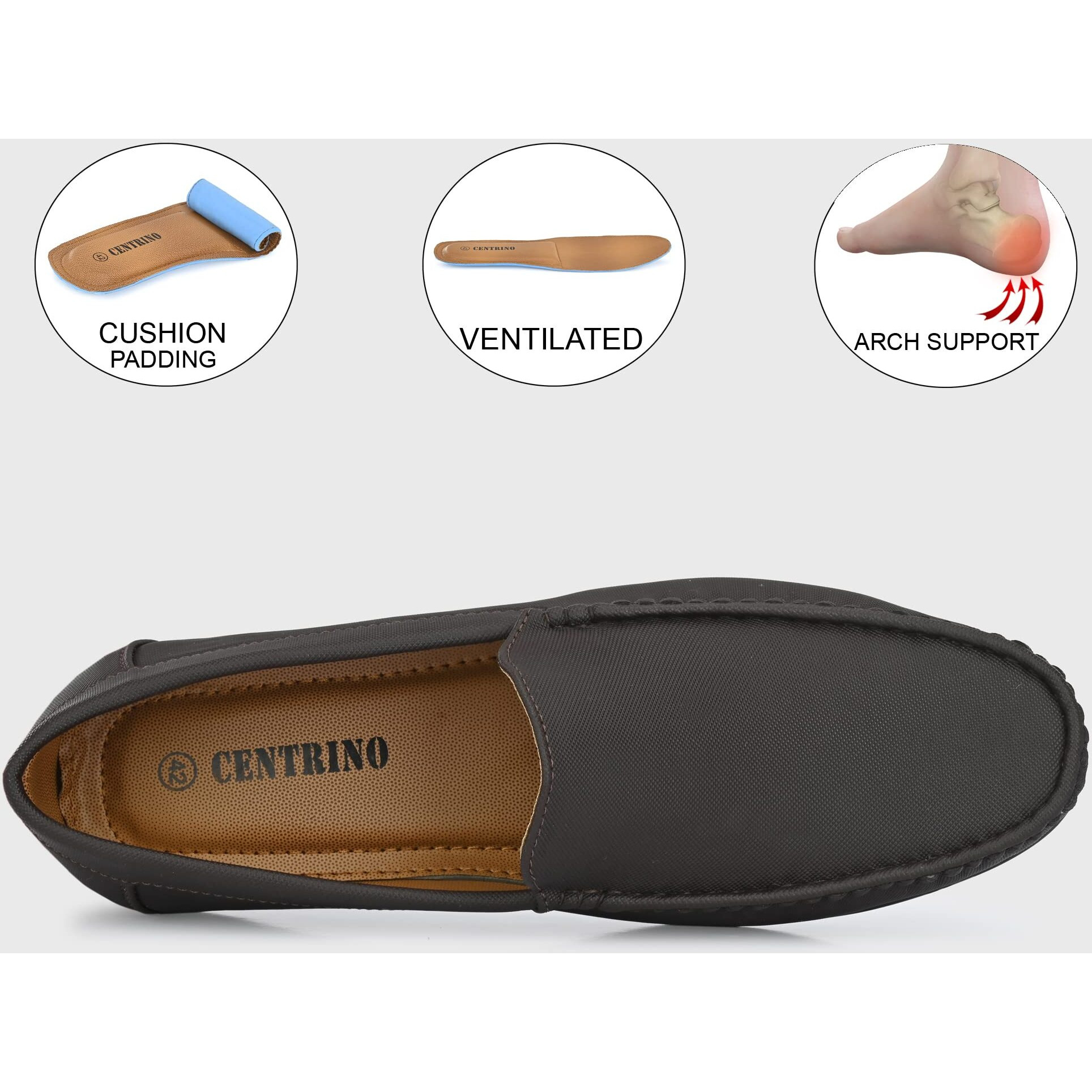 Centrino Brown Loafer Shoe For Mens 2811-2