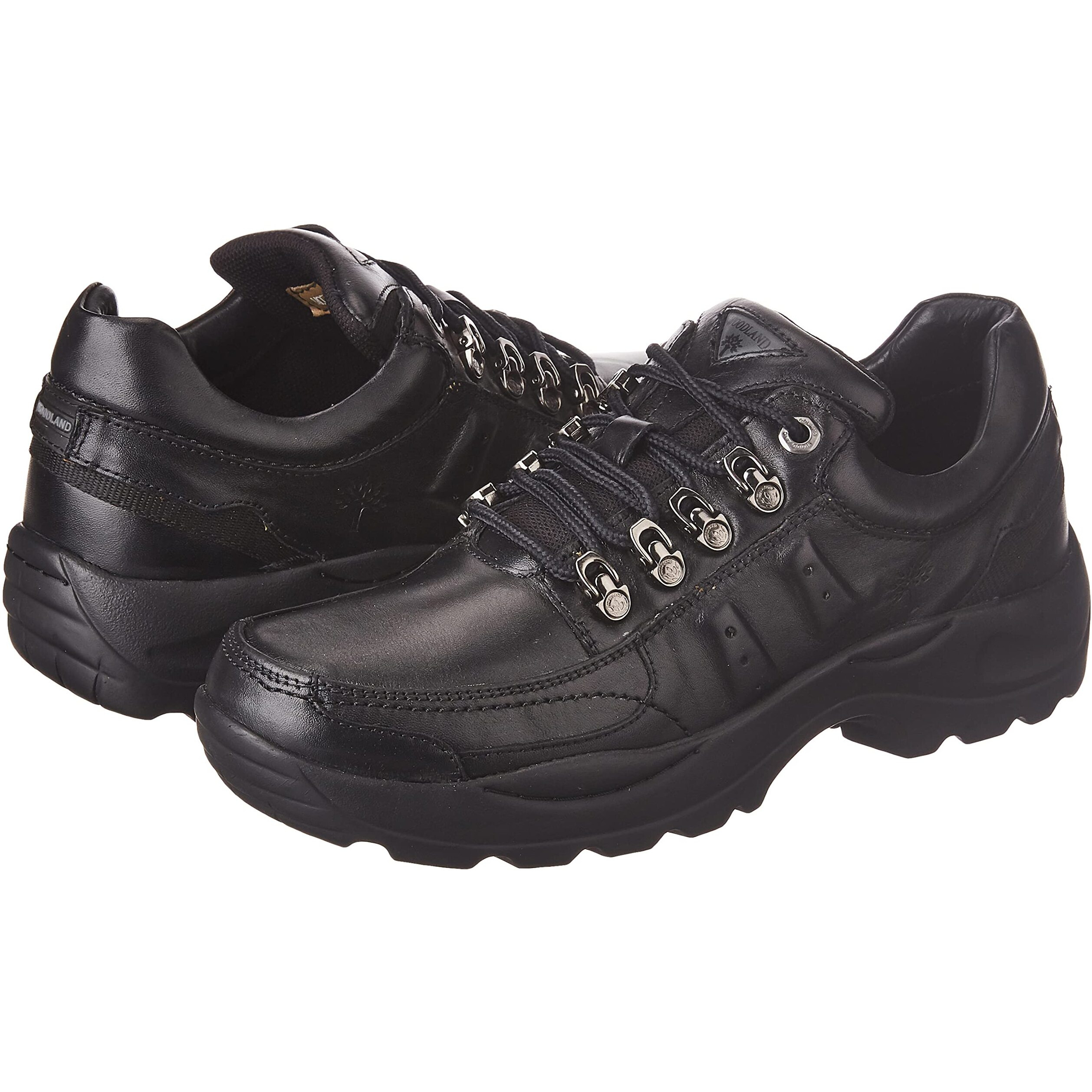 Woodland Men's Black Leather Sneaker (Gc 3585119)