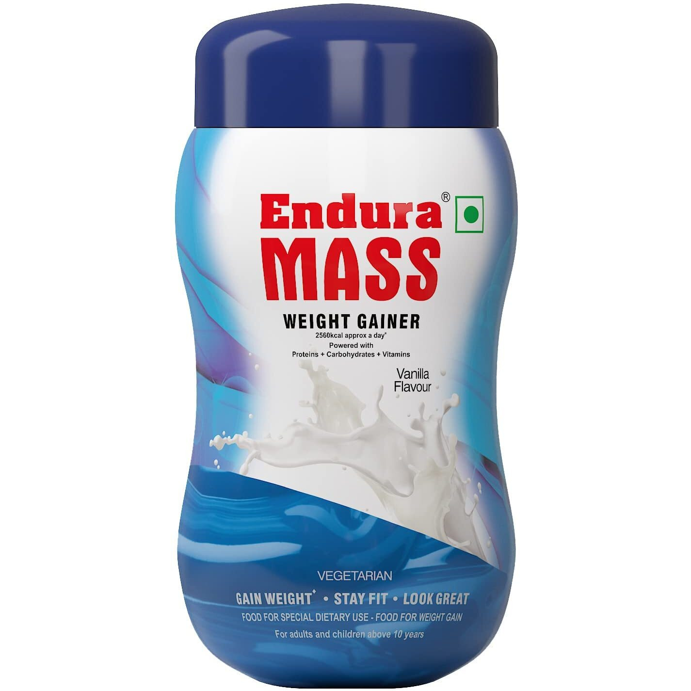 Endura Mass Weight Gainer 500 G Vanilla Flavour | Ideal For Children Above 10 Years, Men, Women & Athletes. (Vanilla) - Powder
