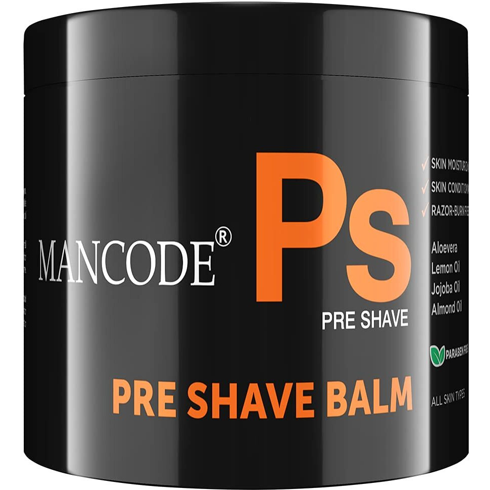 Mancode Pre-Shave Balm For Men | 100Gm | Balm Softens Your Beard | Provides Razor Glide For A Smooth Zesty Shave | Apply To Prevent Shaving Irritation And Razor Burns | Cut & Irritation Free Shave.