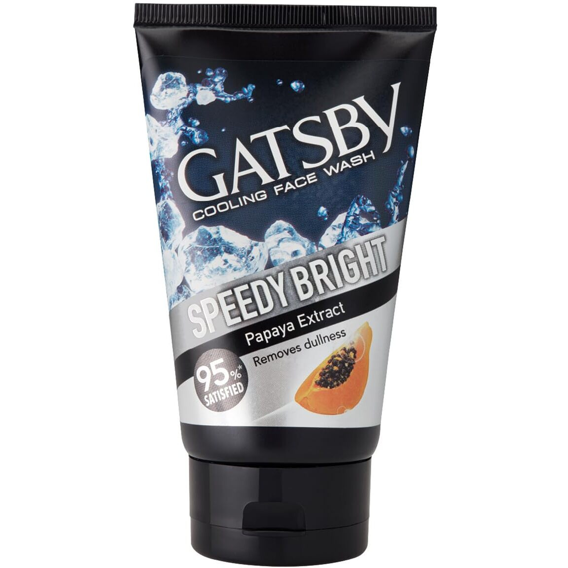 Gatsby Cooling Face Wash - Clear Whitening, Contains Papaya & Yam Bean Extracts, Removes Dullness, Speedy Bright, 100Gm
