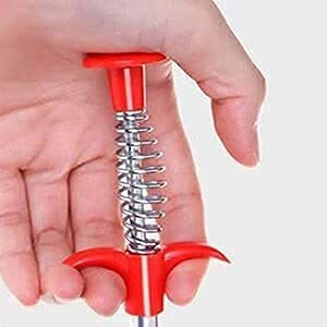 Jenico World Plastic Drain Pipe Cleaning Spring Stick, Hair Catching Drain Pipe Cleaning Claw Wire, Sink Cleaning Stick Sewer Sink Tub Dredge Remover, Spring Drain Pipe Basin Cleaner Tool (160 Cm)