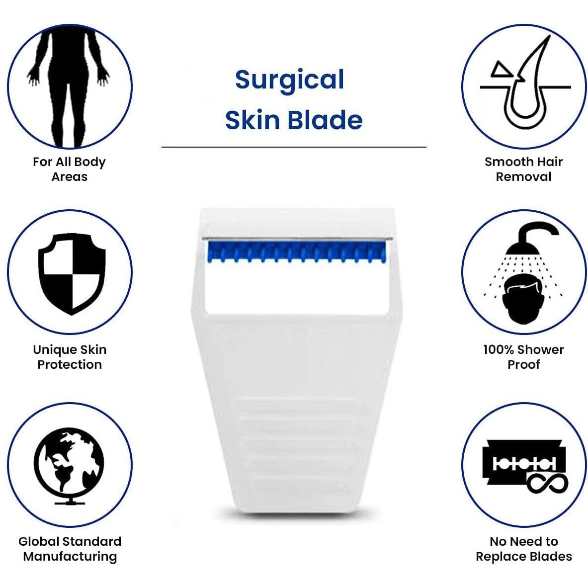 Xsource Razor Blade Men/Women Stainless Steel Edge Razor For Delicate Skin, Made In Sweden