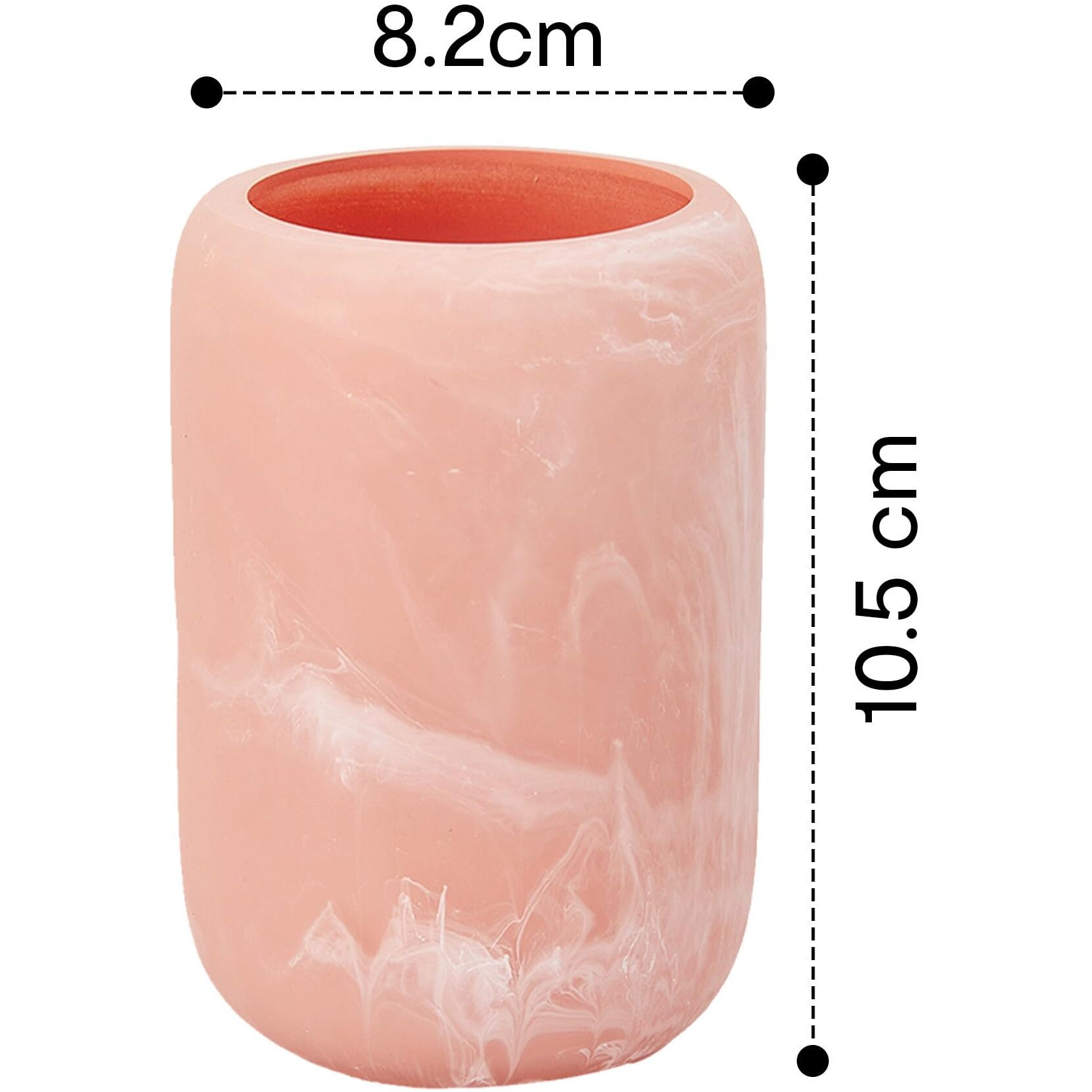 Anko Resin Toothbrush Holder For Bathroom | Toothpaste, Makeup Brush Holder For Bathroom | Bathroom Accessories For Wash Basin | Home, Office, Bathroom Organiser | Pink