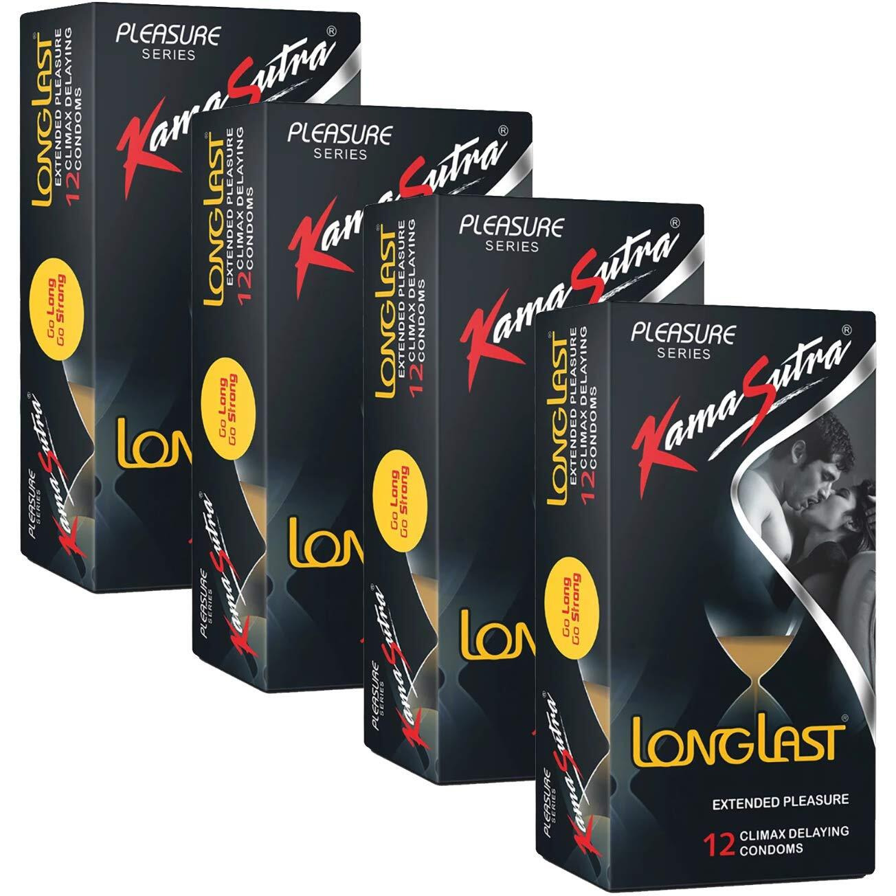 A 'Ks_Condom' Longlast Flavour Condom Made Of Natural Rubber Latex For Men(4 Pack Of 12 Condom Each)