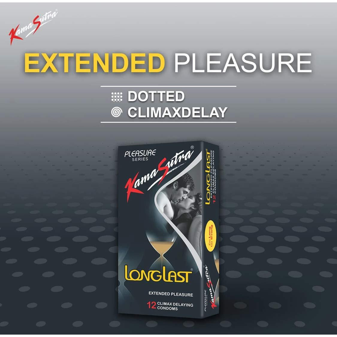 A 'Ks_Condom' Longlast Flavour Condom Made Of Natural Rubber Latex For Men(4 Pack Of 12 Condom Each)