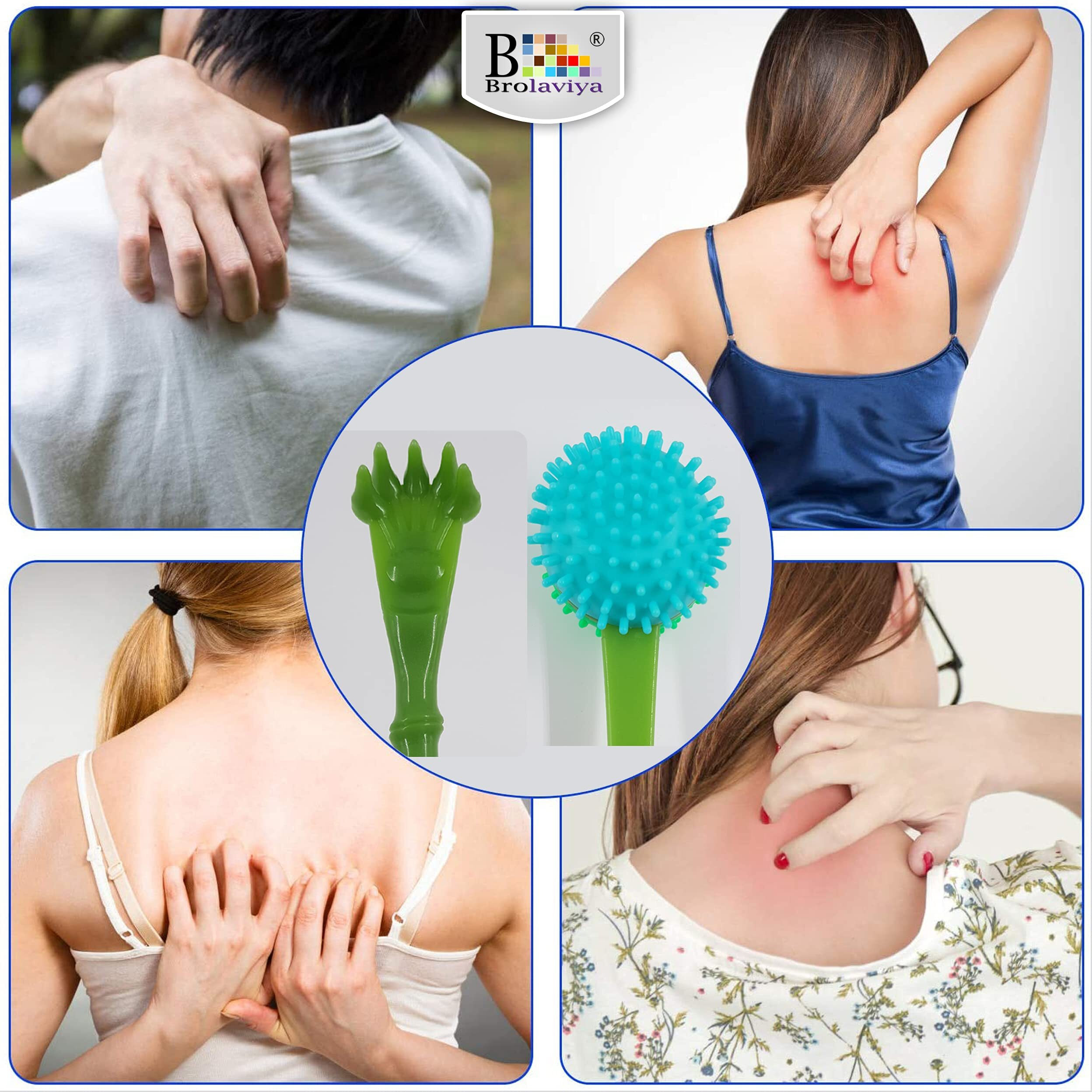 Brolaviya 2 In1 Manual Massage Itching Stick With Back Scratcher Handheld Massager For Troublesome Itchy Spots And Relief, Multicolor From Iceberg Makers (1Pc)