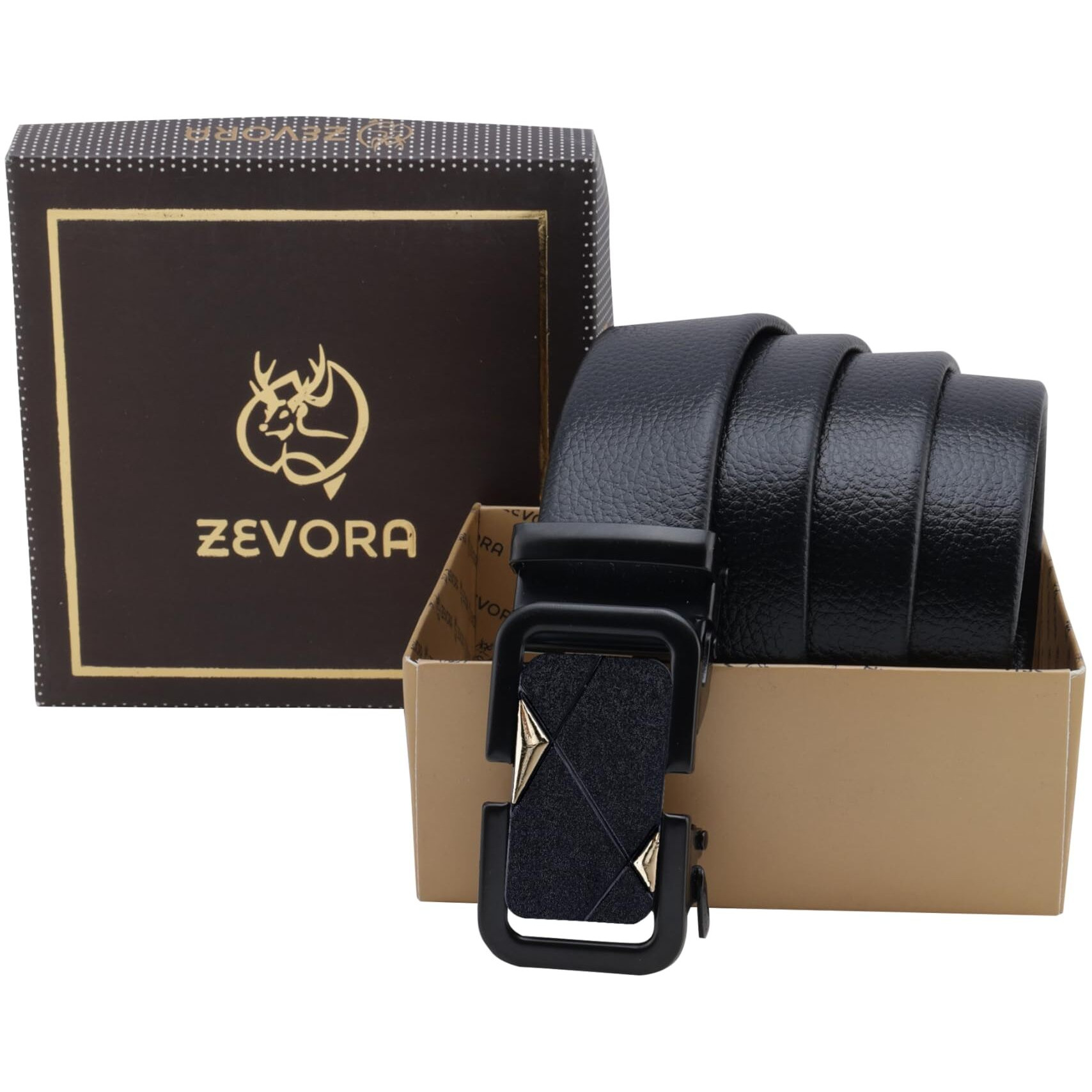 Zevora Men's Casual,Formal Leather Auto Lock Buckle Belt