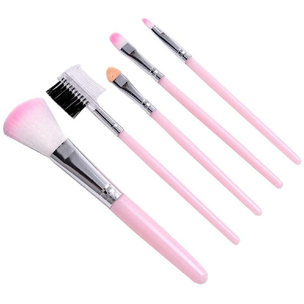 Tya Makeup Eyeshadow Kit + 5 Pcs Makeup Brush + 2 Pc Blender Puff Combo - Multicolor