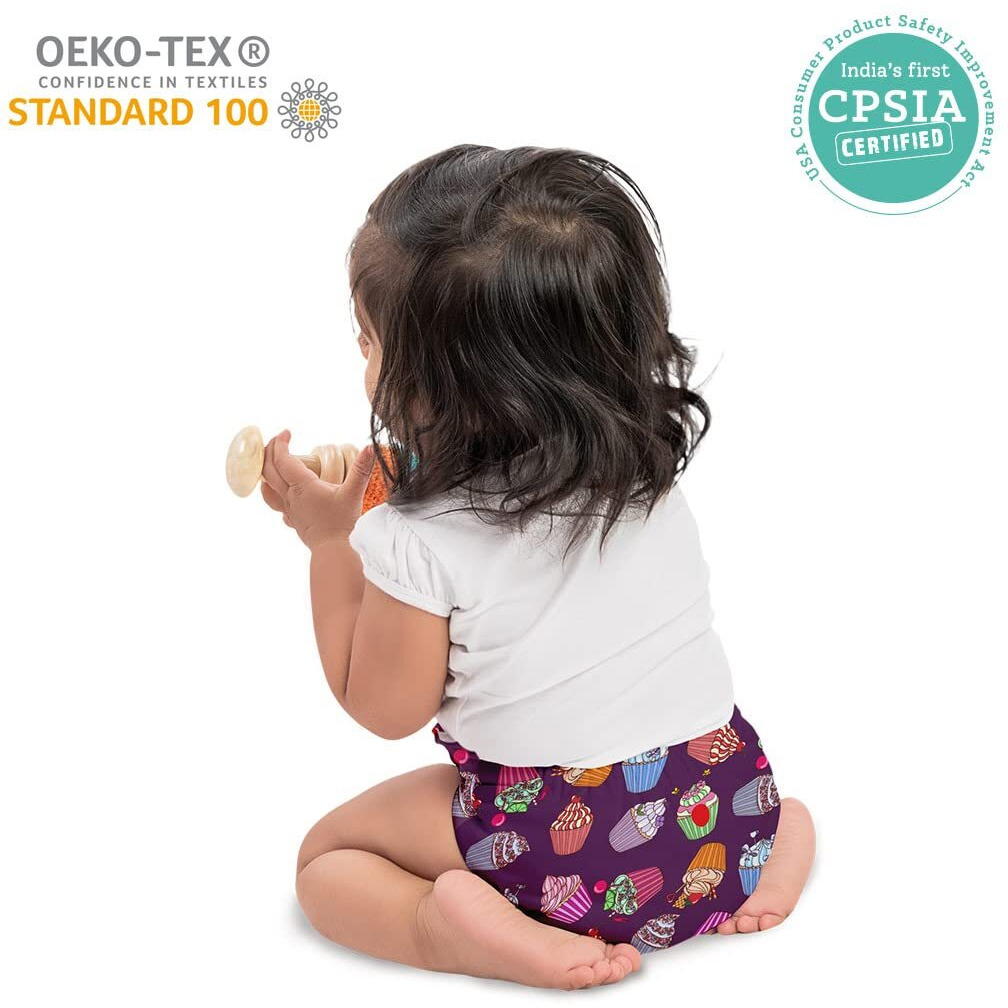 Superbottoms Basic Easy - Pack Of 7 Assorted Freesize Washable & Reusable Waterproof Adjustable Cloth Diaper For Babies Without Soakers (Outer Shell Only)