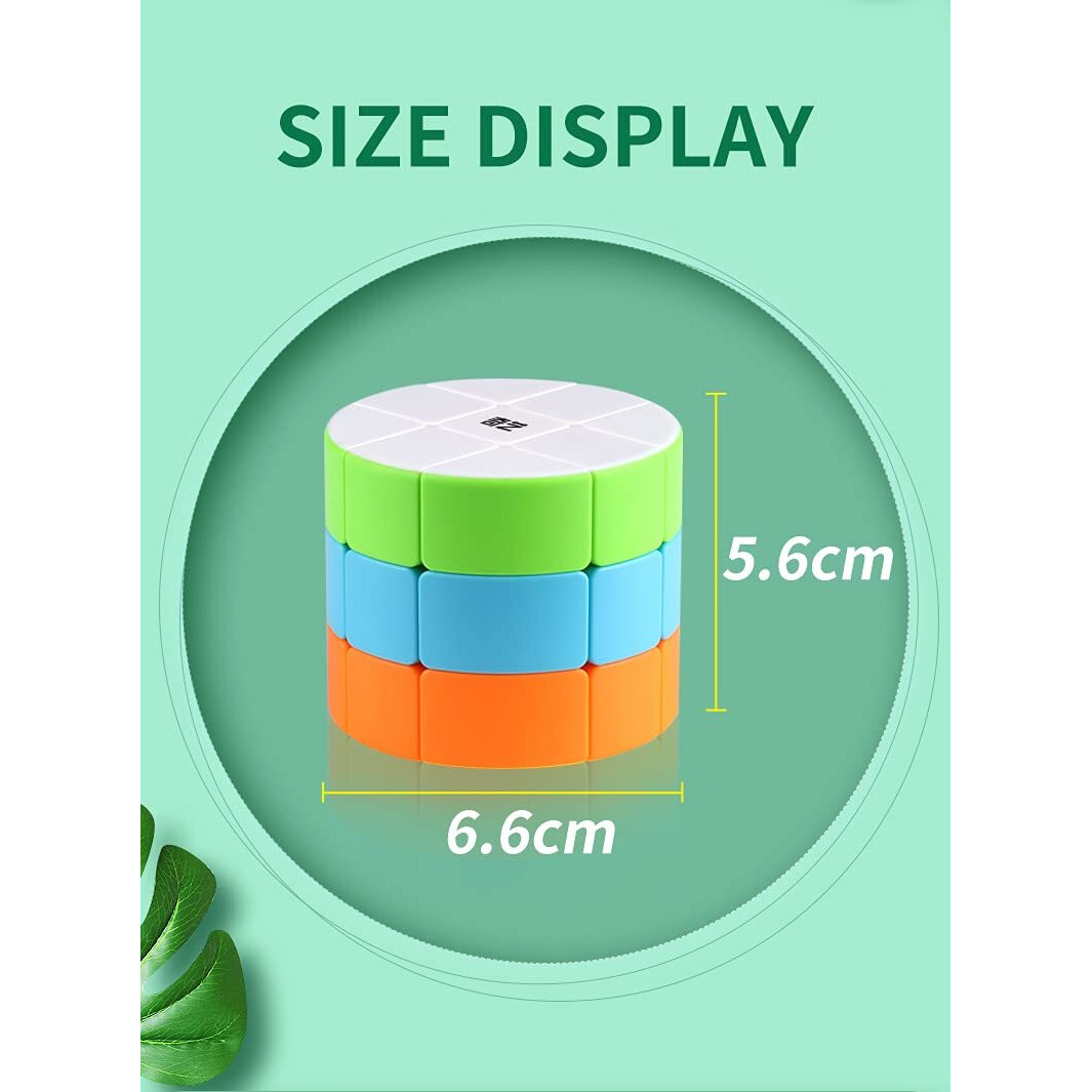 D Eternal Cylinder Cube 3X3X3 Barrel High Speed Stickerless Magic Cube, Kid's Puzzle Cube, 1 Count, 6 Cm X 5 Cm, Age 3+