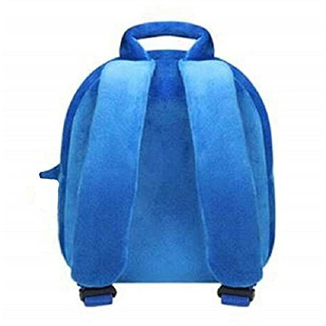 Frantic 2-Pocket Velvet Material Blue Shark School Bag Backpacks Boys Girls Baby For 2 To 5 Years Baby/Boys/Girls Nursery, Preschool, Picnic(Babyblueshark.)