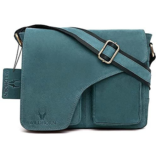 Wildhorn Leather Messenger Bag For Men I Handcrafted I Adjustable Strap I DimensionL- 11 Inch H-9.5 Inch W- 3 Inch