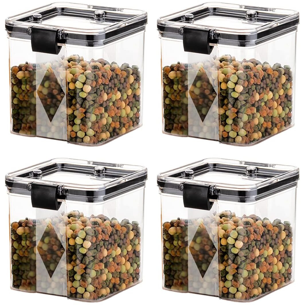 Golwyn Air Tight Containers For Kitchen Storage Set, Fridge Storage Boxes, Kitchen Containers Set (700 Ml Set Of 4)(Plastic), Transparent