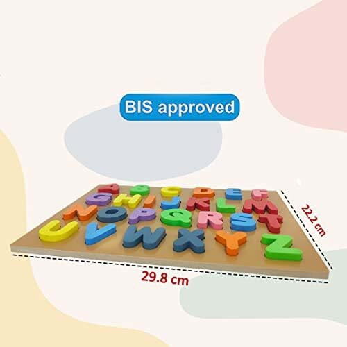 Wembley Wooden Alphabets For Kids Learning Educational Toys For 2 Year Old | Abcd Toys For Kids - Bis Approved Proudly Made In India, 26 Pieces
