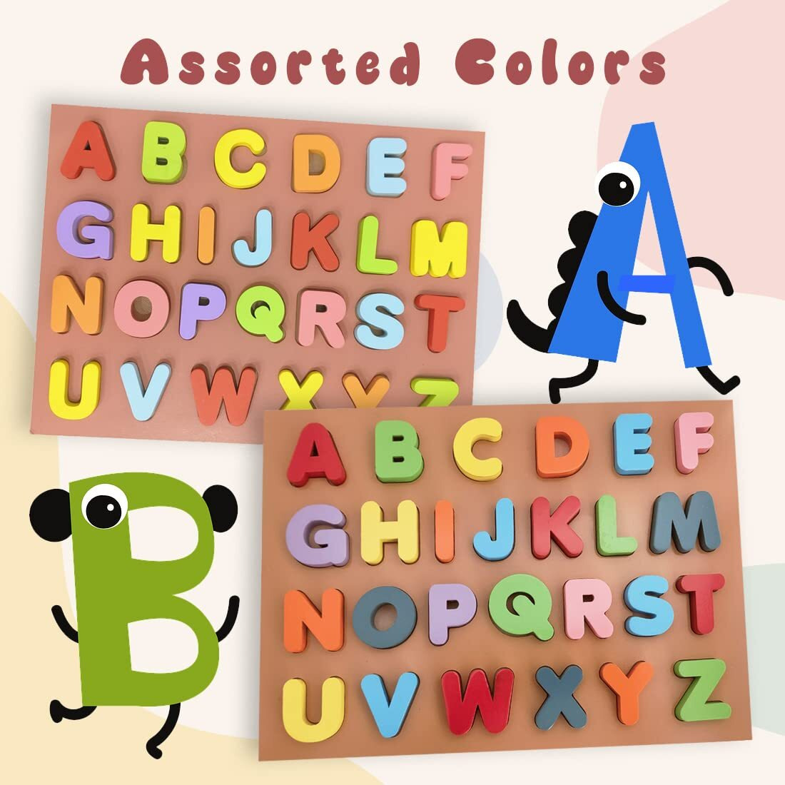 Wembley Wooden Alphabets For Kids Learning Educational Toys For 2 Year Old | Abcd Toys For Kids - Bis Approved Proudly Made In India, 26 Pieces