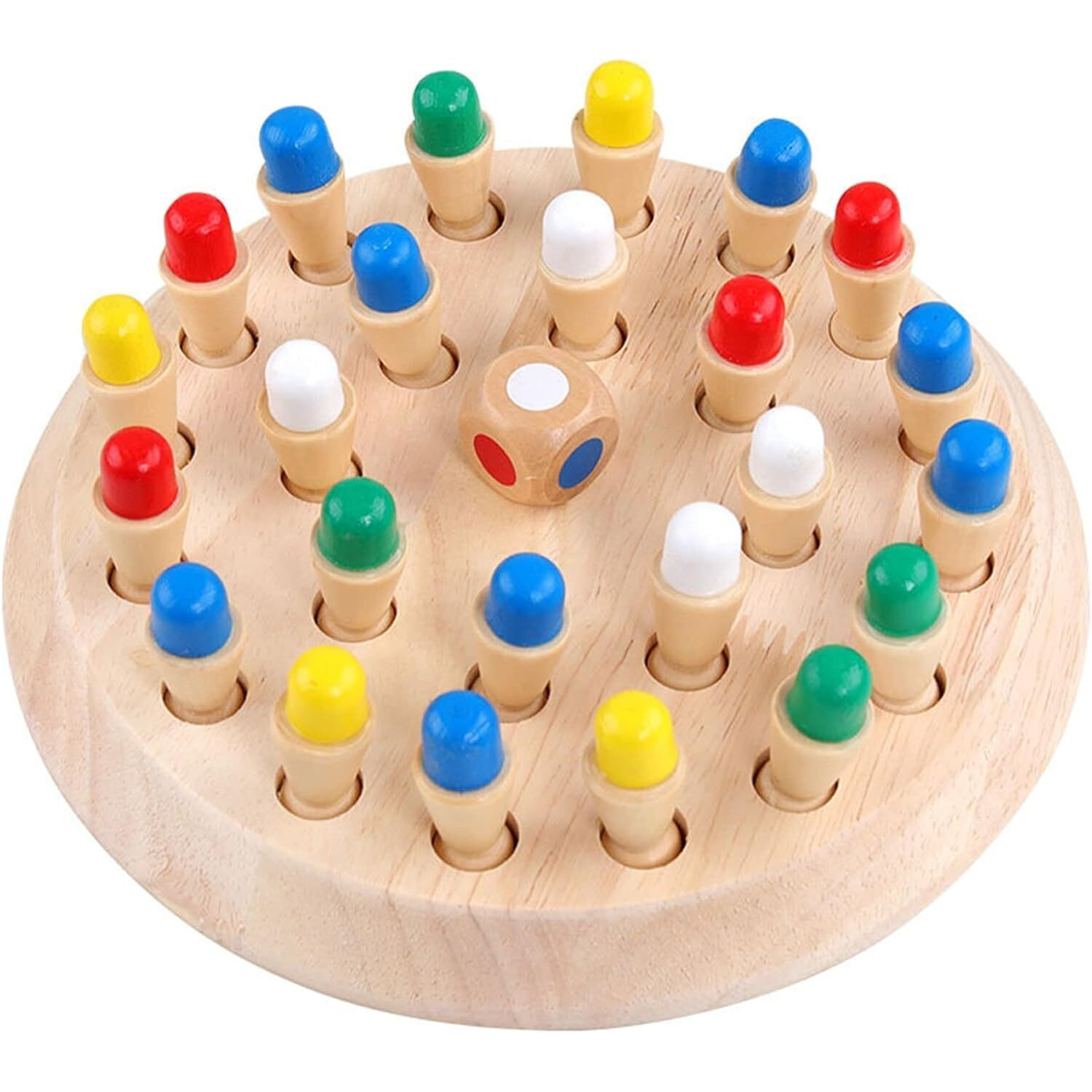 Toyshine Wooden Memory Match Stick Chess Game Set, Funny Block Board Game Parent-Child Interaction Toy For Boys And Girls Age 3 And Up, Kids