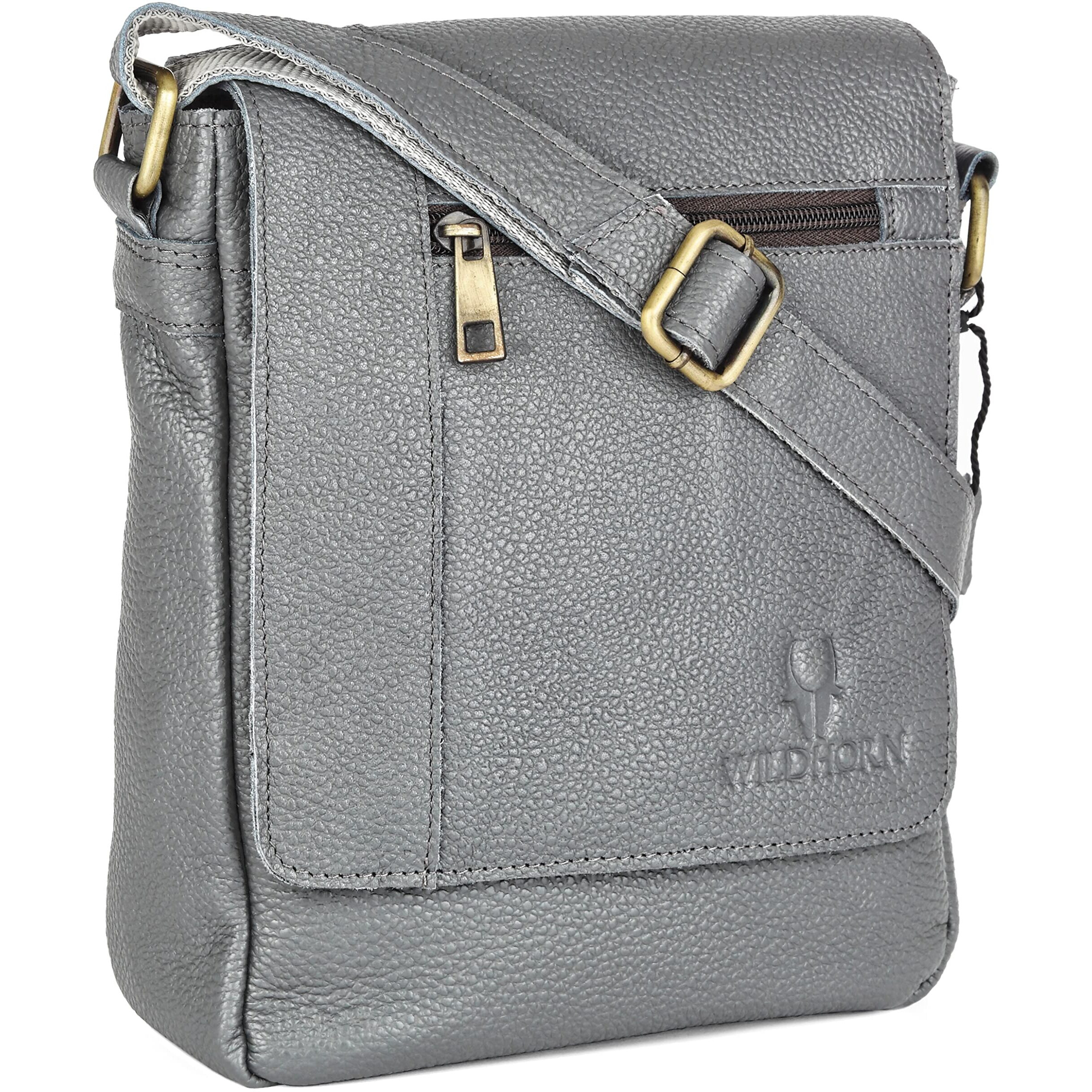 Wildhorn Leather Sling Messenger Bag For Men I Multipurpose Crossbody Bag I Travel Bag With Adjustable Strap I Idimension L- 8 Inch H- 10.5 Inch W- 2.75 Inch