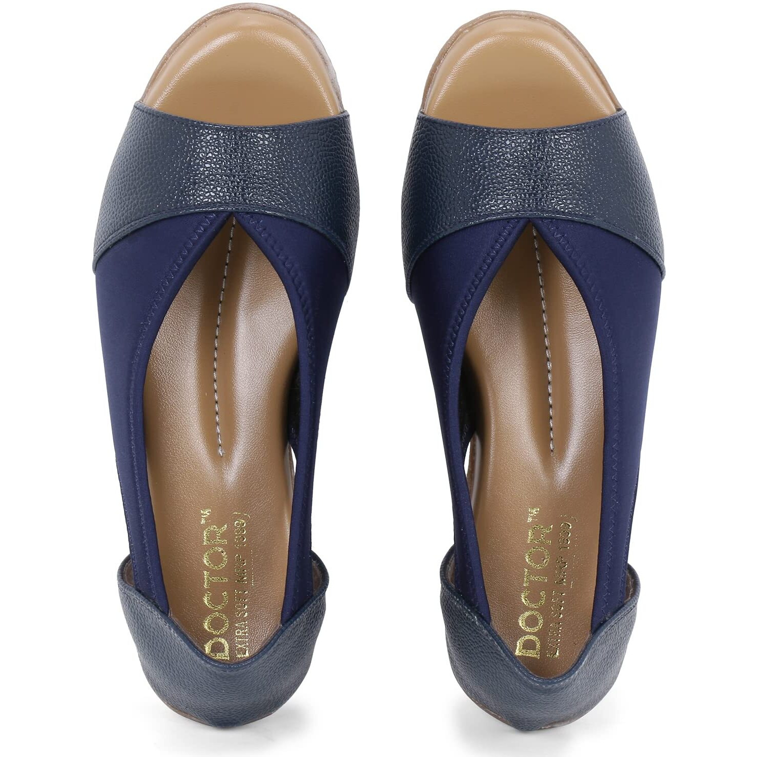 Doctor Extra Soft Women's Sandals Ortho Care Orthopaedic Diabetic Daily Use Dr Sole Footwear Casual Stylish Chappals Slippers For Ladies & Girl's 2122Navy-37 Uk