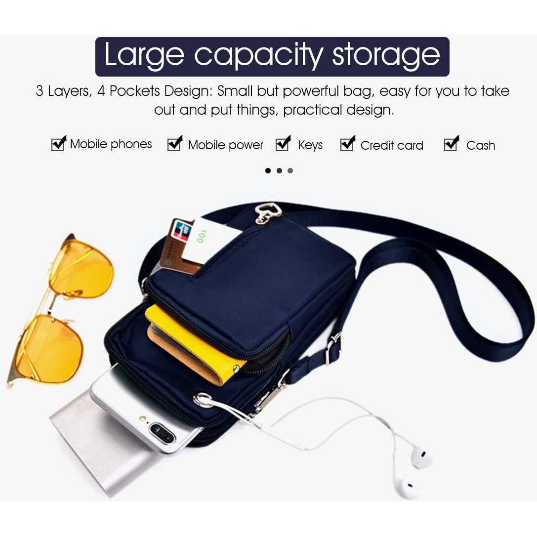Palay Small Crossbody Wallet Phone Bag For Women Mini Shoulder Crossbody Handbag Wallet With Credit Card Slots Large Cell Pouch