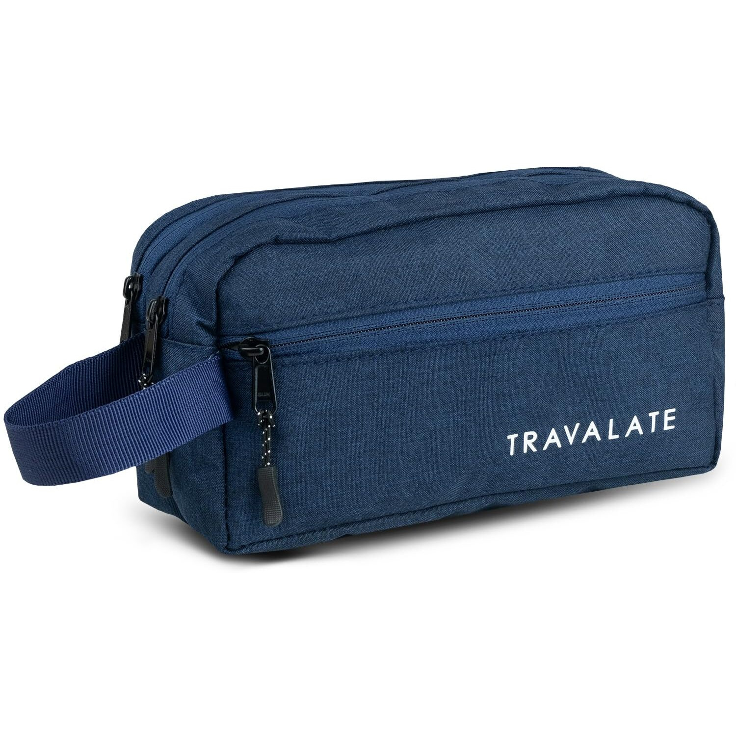 Travalate Polyester Multipurpose Toiletry Kit Bag For Man And Women's | Double Compartment Travel Essentials Travel Organizer Travel Pouch For Men Travel Kit For Toiletries - Blue