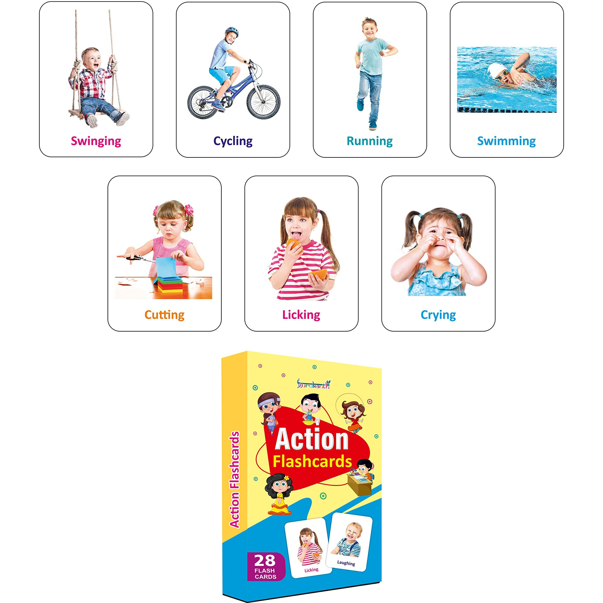 Gurukanth Premium Flash Cards For Kids Early Learning (Combo Set Of 14) | Easy & Fun Way Of Learning 1 Year To 6 Years Babies Smart Toys