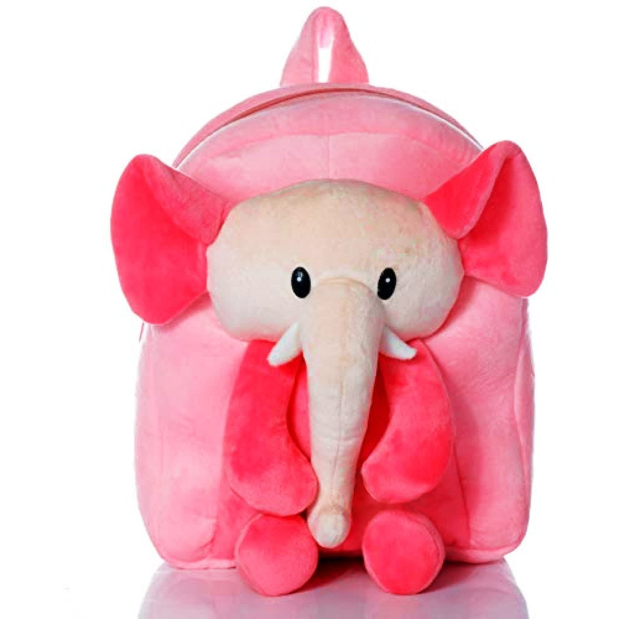 Frantic Fullbodyelephant Kids Soft Animal Cartoon Travelling School Bag Soft Plush Standard Backpack Boys Girls Baby For 2 To 5 Years Baby/Boys/Girls Nursery,Preschool,Picnic,Medium,Grey,10 Liters