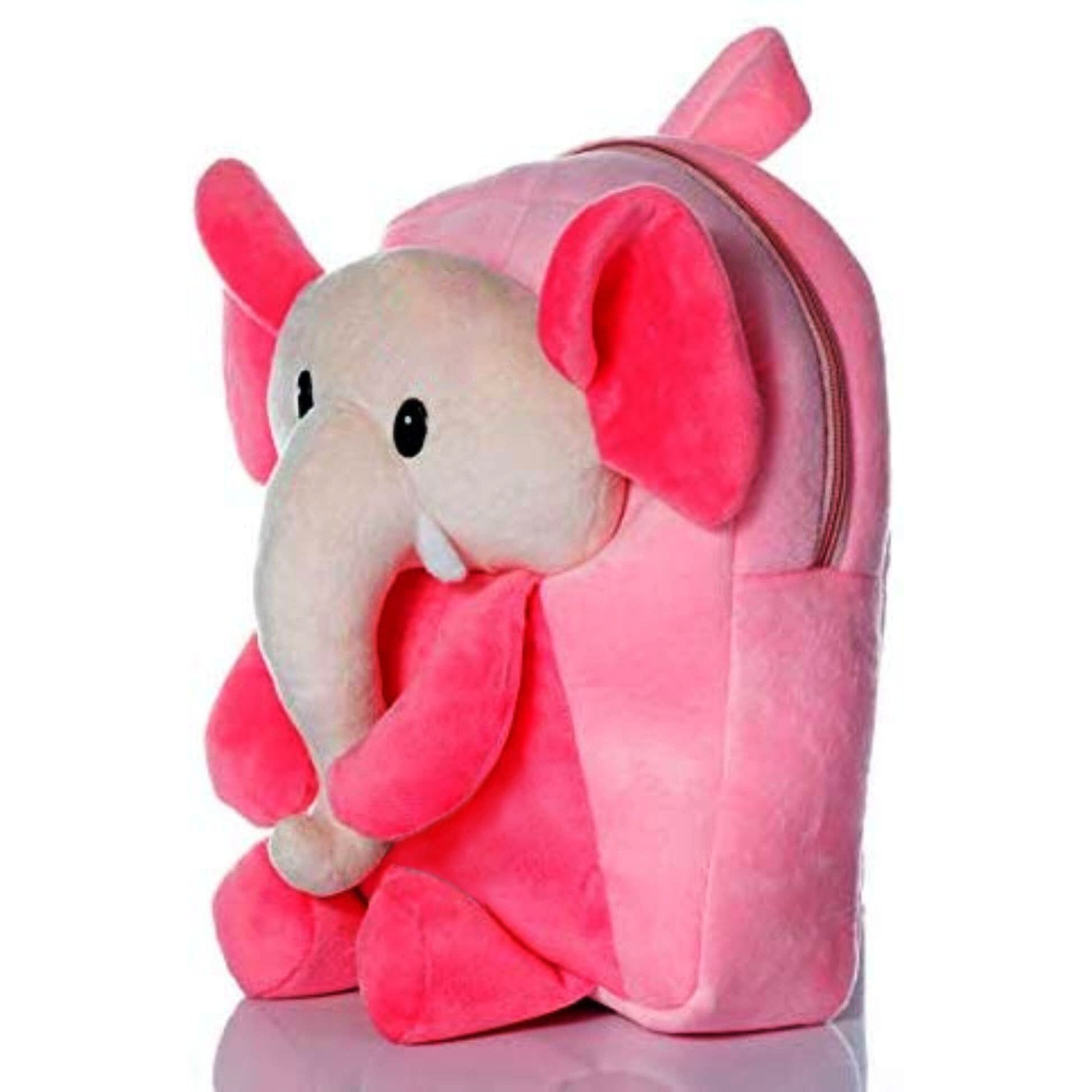 Frantic Fullbodyelephant Kids Soft Animal Cartoon Travelling School Bag Soft Plush Standard Backpack Boys Girls Baby For 2 To 5 Years Baby/Boys/Girls Nursery,Preschool,Picnic,Medium,Grey,10 Liters
