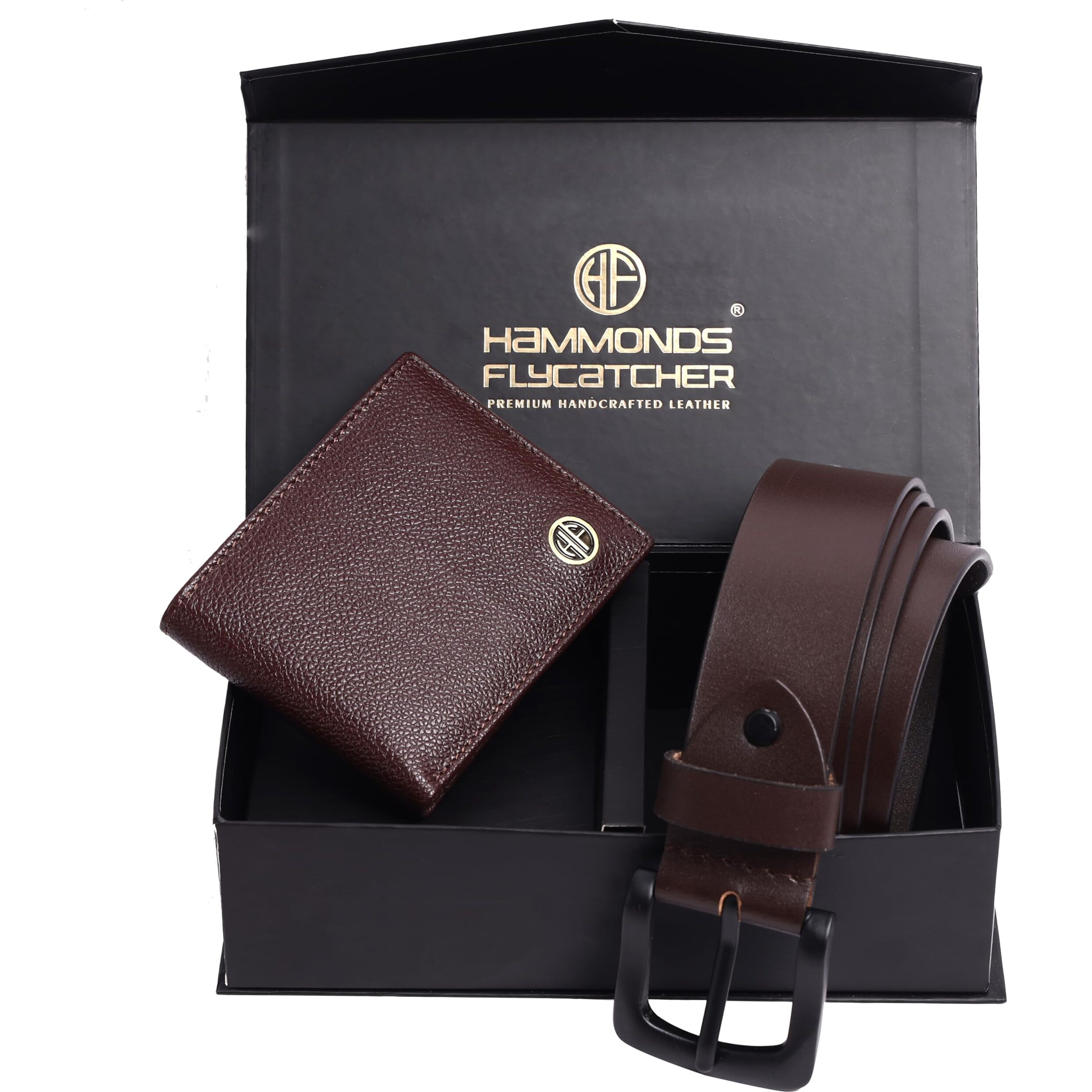 Hammonds Flycatcher Genuine Leather Belt Wallet Combo - Valentine's Gift For Boyfriend And Husband - Birthday Gift For Boyfriend Unique - Leather Wallet & Belt Combo-Gift Ideas For Husband, Boyfriend