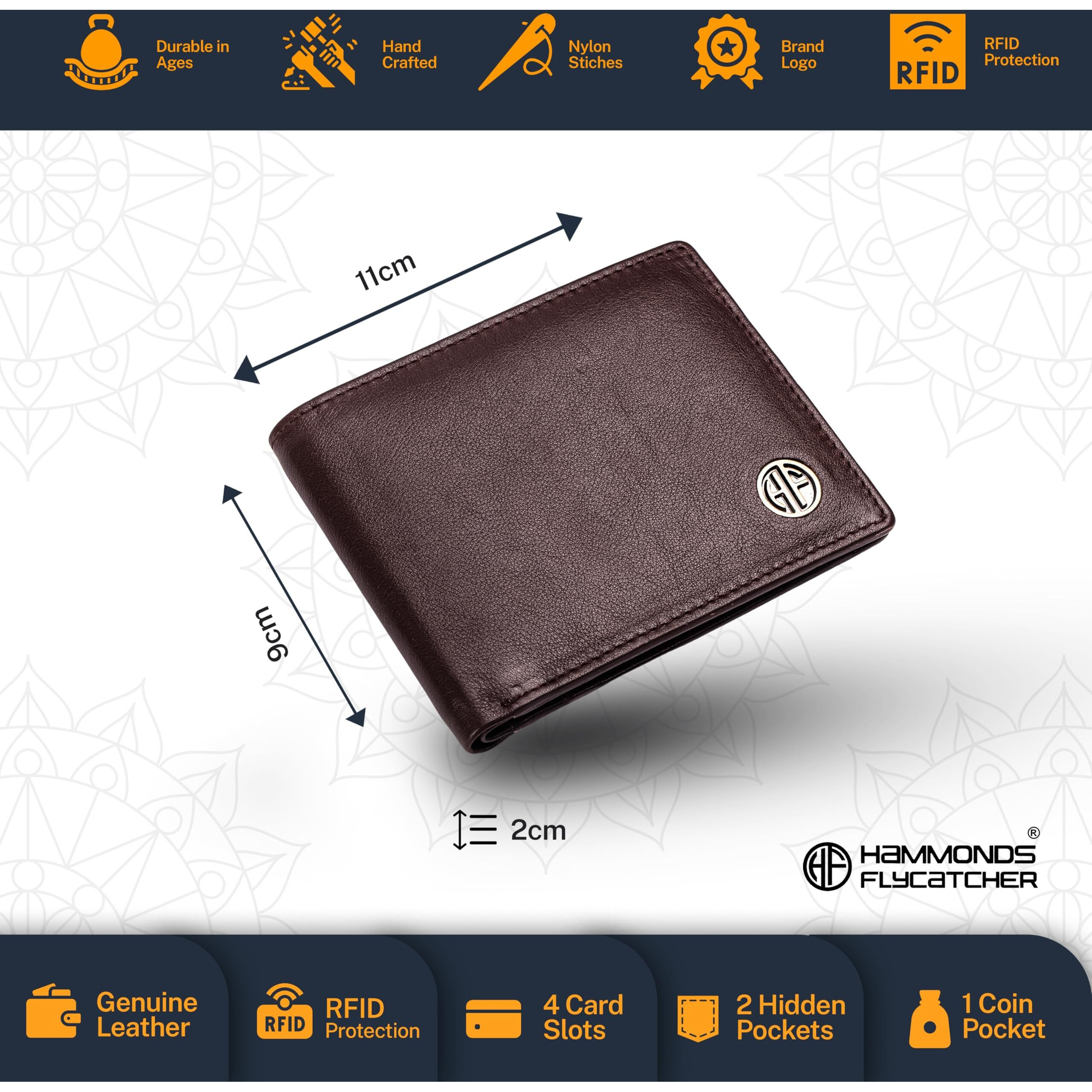 Hammonds Flycatcher Genuine Leather Belt Wallet Combo - Valentine's Gift For Boyfriend And Husband - Birthday Gift For Boyfriend Unique - Leather Wallet & Belt Combo-Gift Ideas For Husband, Boyfriend