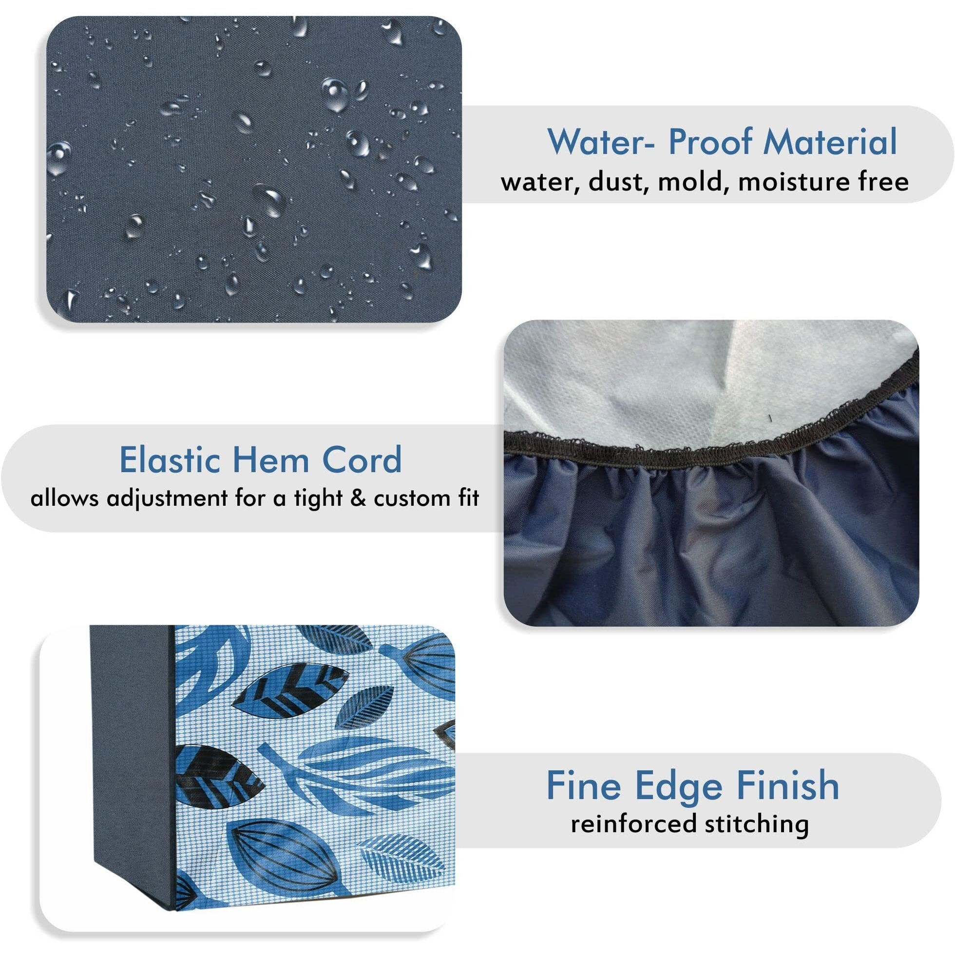 Yellow Weaves 100% Waterproof And Dust Proof Split Ac Cover For 1.5 To 2.0 Ton (Blue), Polyvinyl Chloride (Pvc)