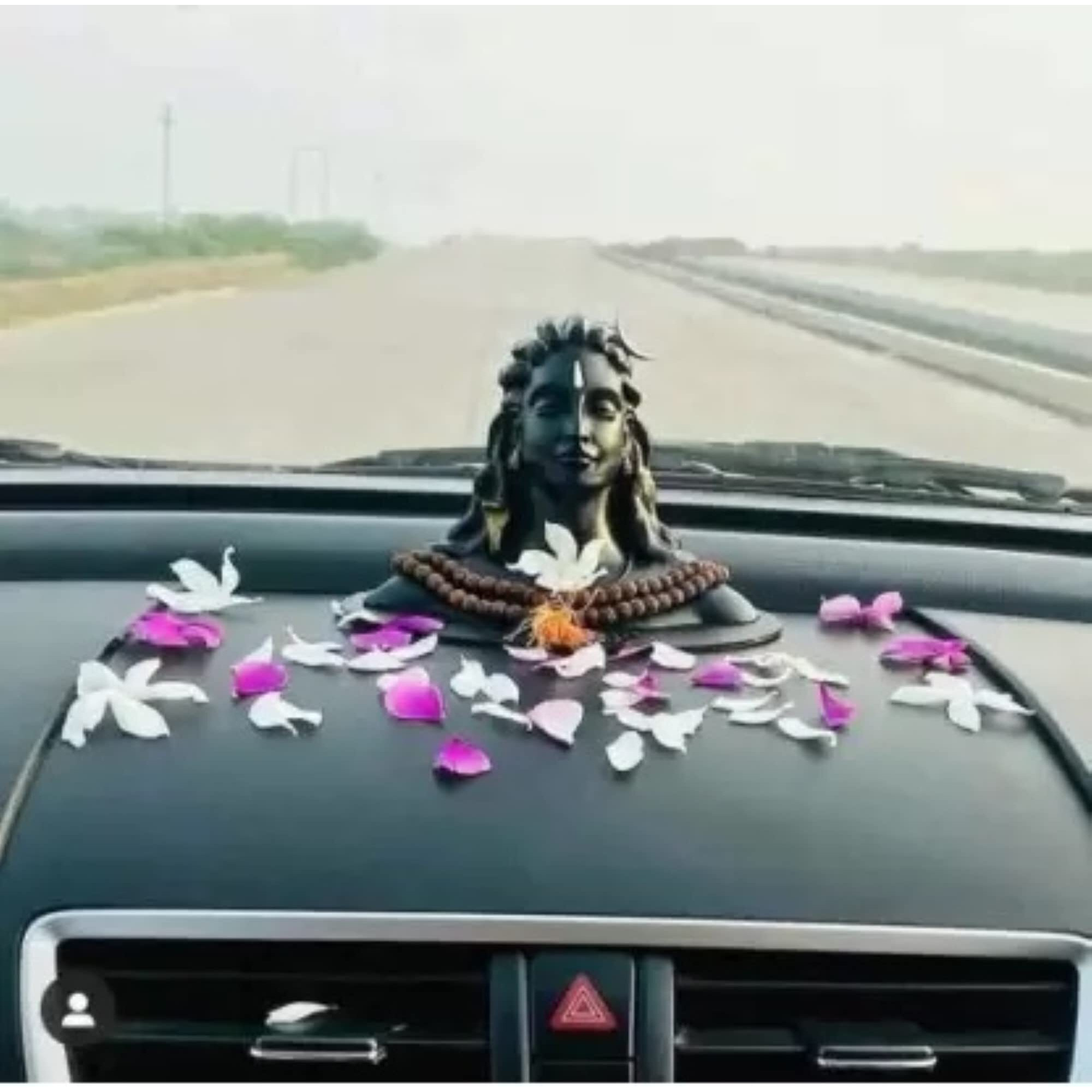 Handicrafts Villa 13Cm Black Adiyogi Shiva Statue For Car Dashboard, Pooja & Gift | Mahadev Murti Idol, Shankara For Home & Office Dcor