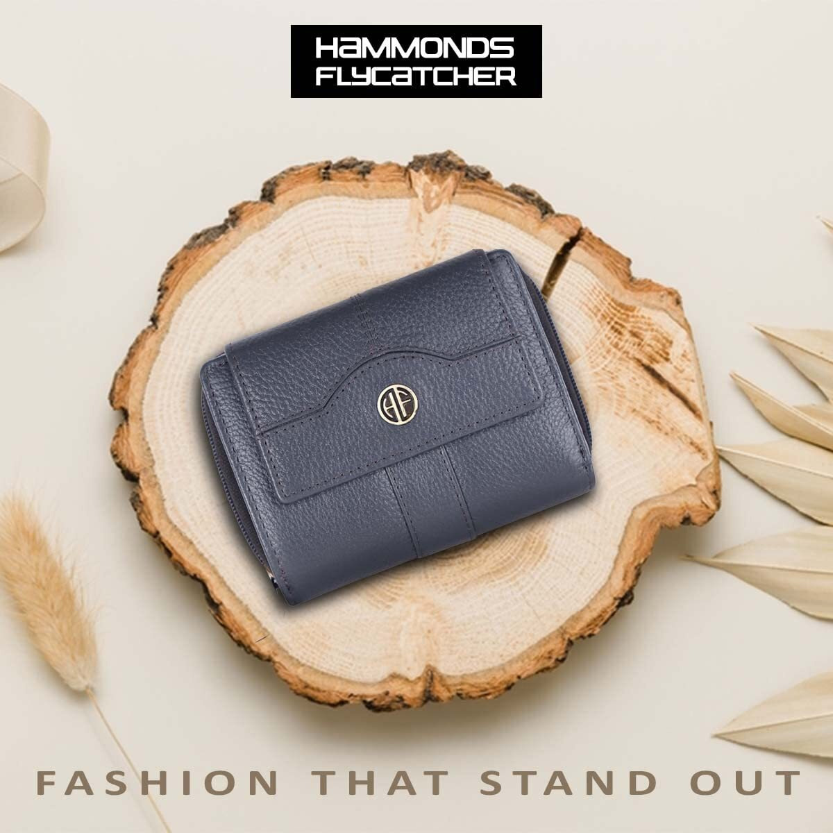 Hammonds Flycatcher Leather Ladies Wallet For Woman With 14 Card Slots - Clutch Purse For Women, Ladies Wallet For Women Stylish, Ladies Purse For Women Wallet, Purse For Woman, Grey