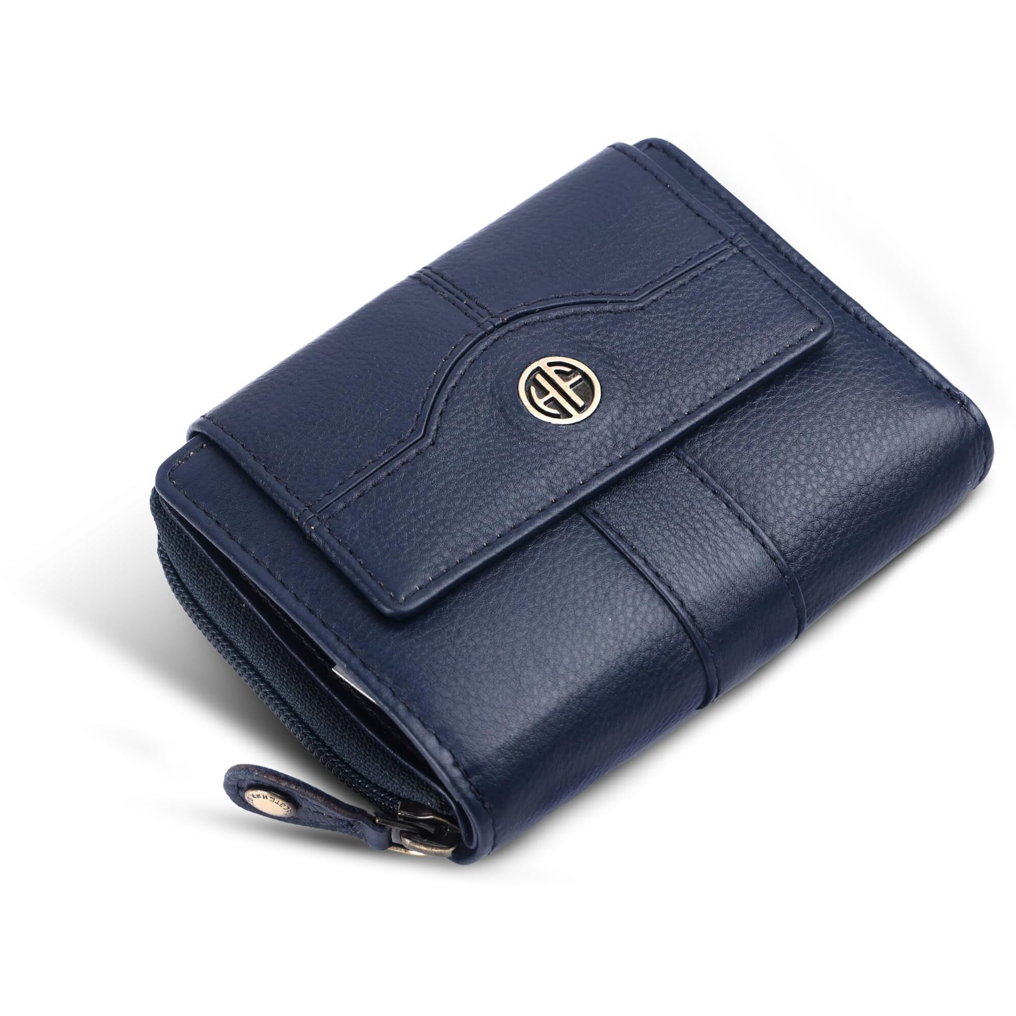Hammonds Flycatcher Leather Ladies Wallet For Woman With 14 Card Slots - Clutch Purse For Women, Ladies Wallet For Women Stylish, Ladies Purse For Women Wallet, Purse For Woman, Blue