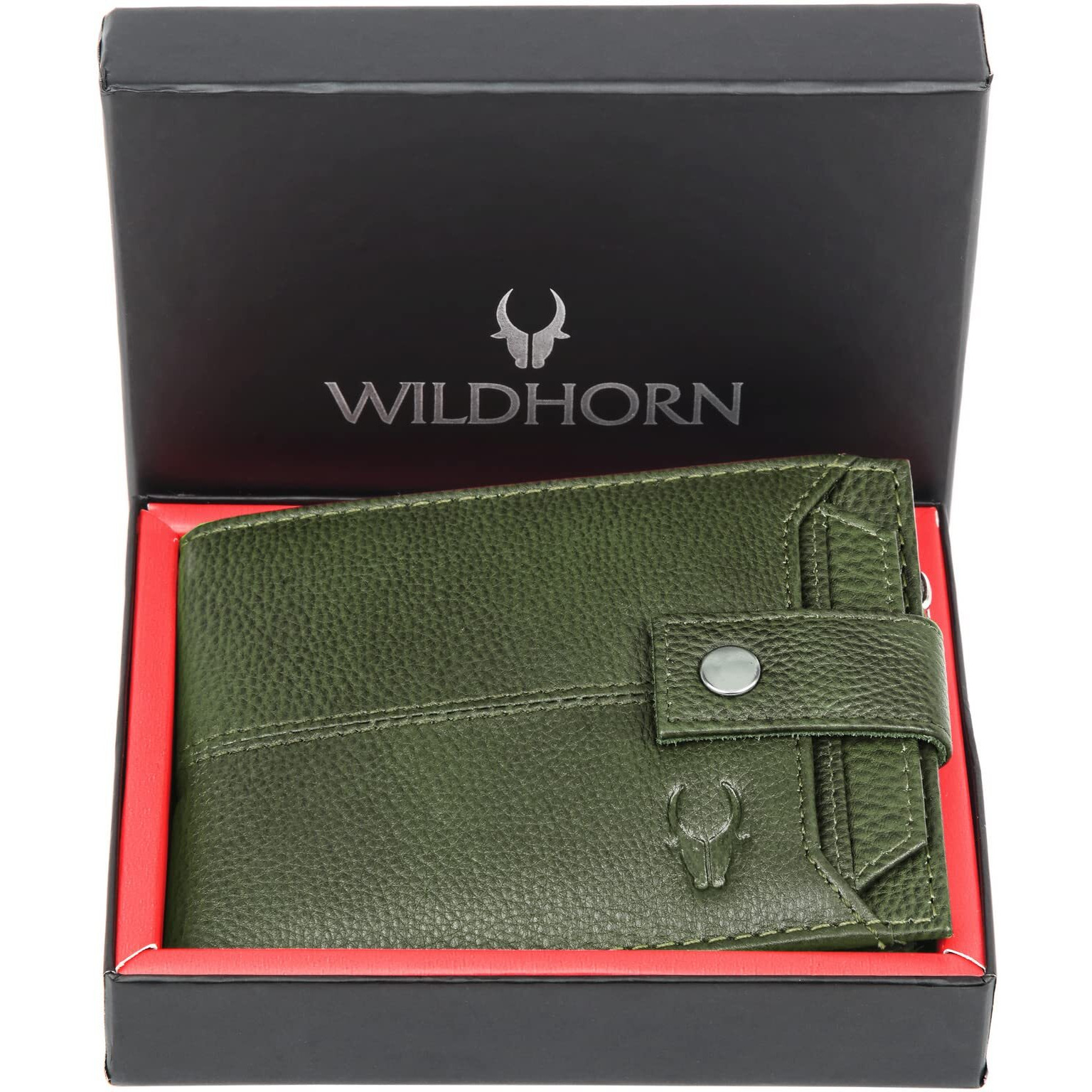 Wildhorn Leather Wallet For Men | Ultra Strong Stitching | Handcrafted | Zip Wallet With 9 Card Slots | 2 Id Slots (Green)