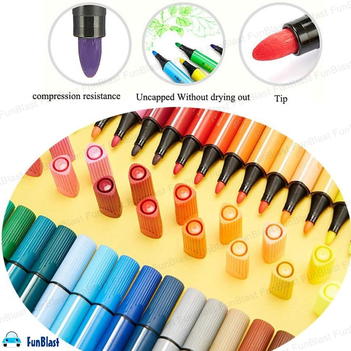 Funblast Washable Watercolor Pens Set - Colouring Kit Art Markers Colour Sketch Pens Set Kids Artists Sketching Drawing Materials Craft Supplies Return Gift (24 Watercolor Pen Set)