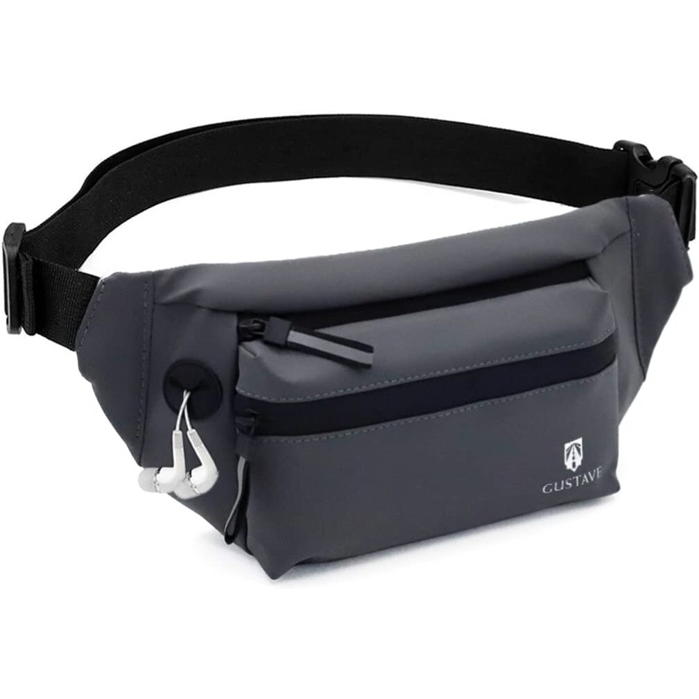 Large Waterproof Sling Backpack Chest Bag Waist Bags Fanny Pack Cross Body Travel Bag Bumbag Men Women Fanny Pack For Hiking Travel Camping Running Sports Outdoors With Adjustable Strap (Grey)