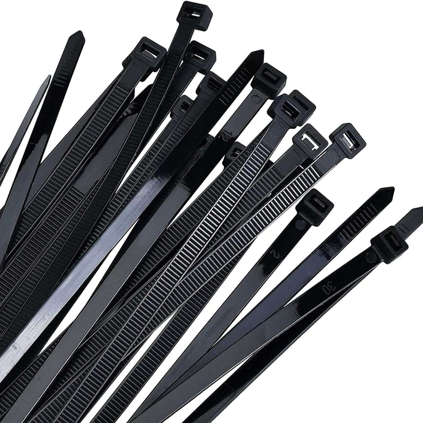 Shivansh Technology Cable Zip Ties,Black(100 Mm X 2.5 Mm,4" Inch, Pack Of 100)Multi-Purpose Self-Locking Nylon Teeth Grip Cable Ties Cord Management Ties,Plastic Ties For Home,Office,Garden,Workshop.