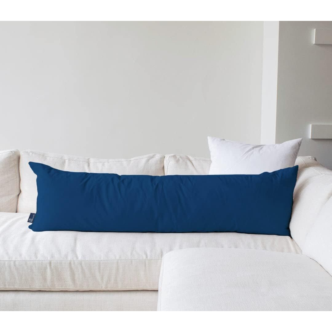 The Wood White Soft Microfiber Hug Pillow For Sleeping 18 X 54 Inch, Full Body Cuddle Pillow, Long Pillow For Bed, Pregnancy Pillow For Sleeping, Large Pillow, Blue.