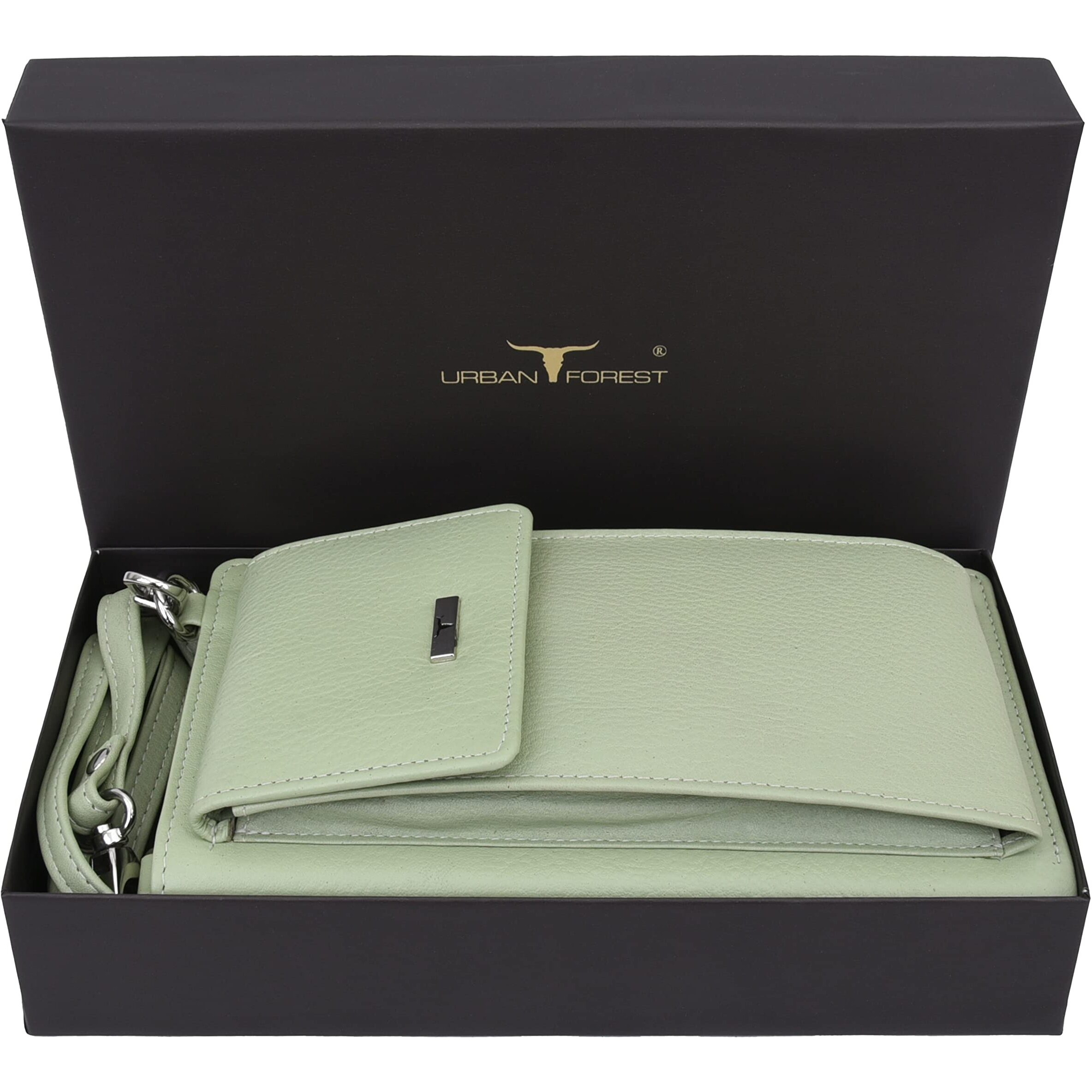 Urban Forest Ruby Mint Green Leather Wallet For Women