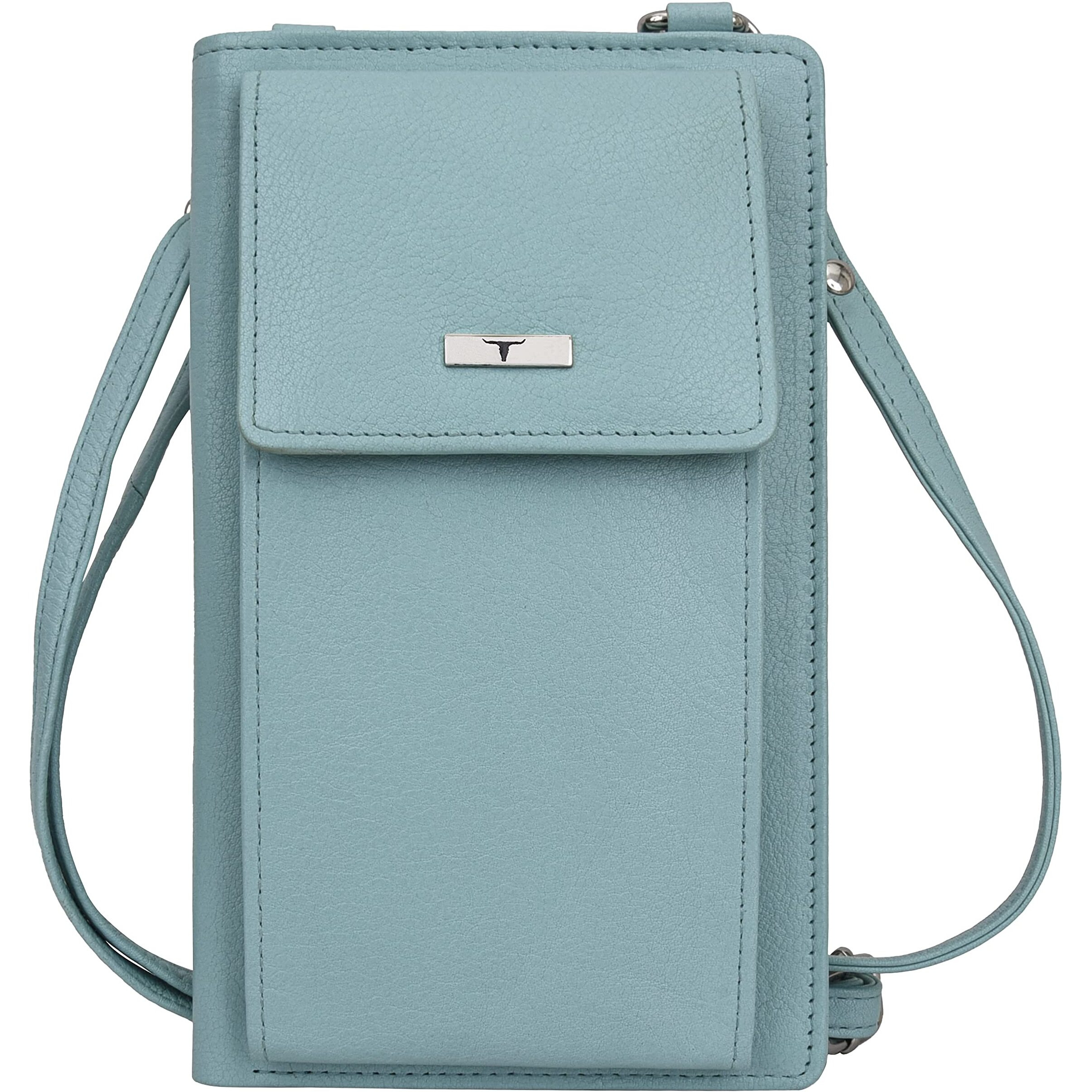 Urban Forest Ruby Pastel Blue Leather Wallet For Women