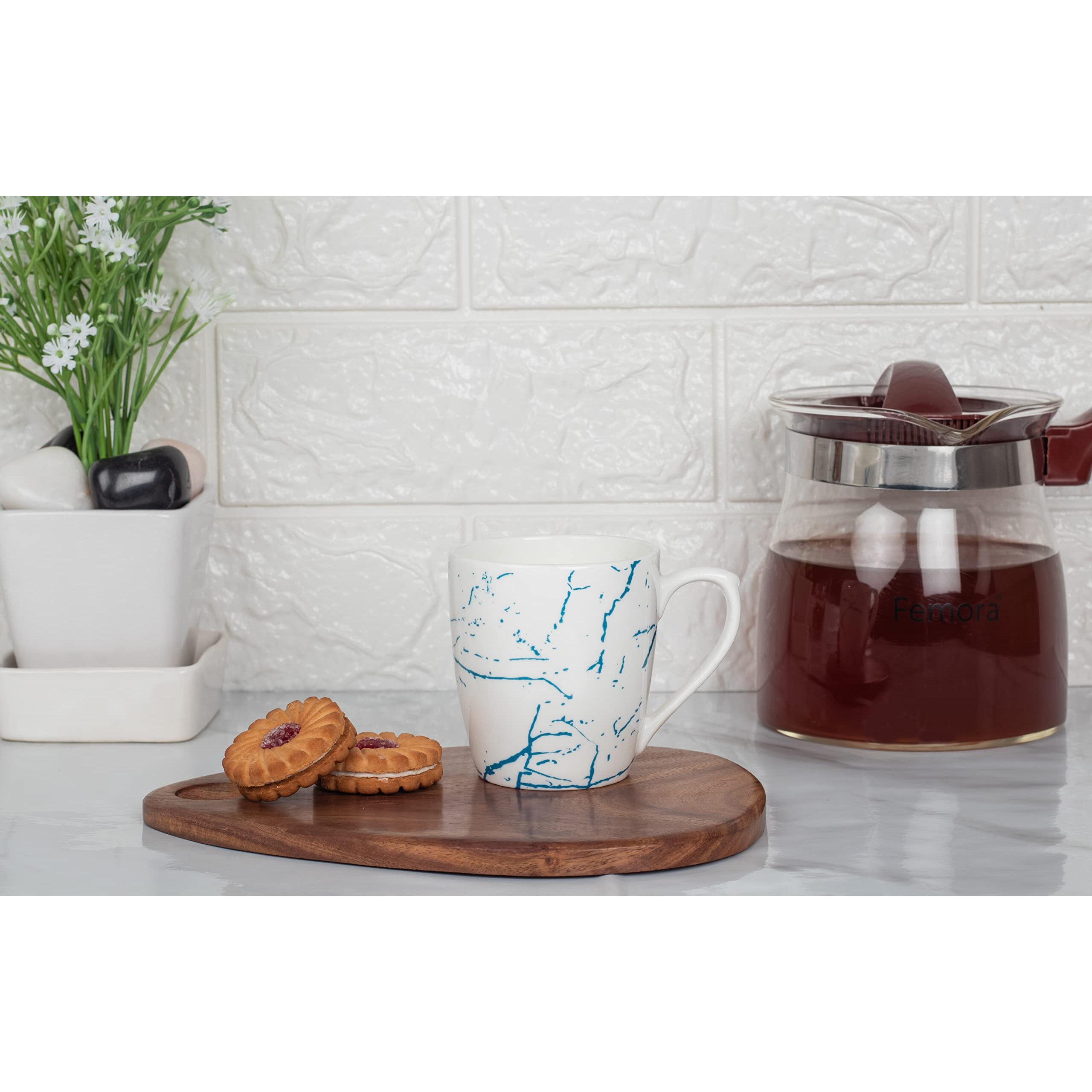 Femora Indian Multi Splash Color Ceramic Tea Cup, Coffee Mugs, Set Of 6 Pcs, 160 Ml