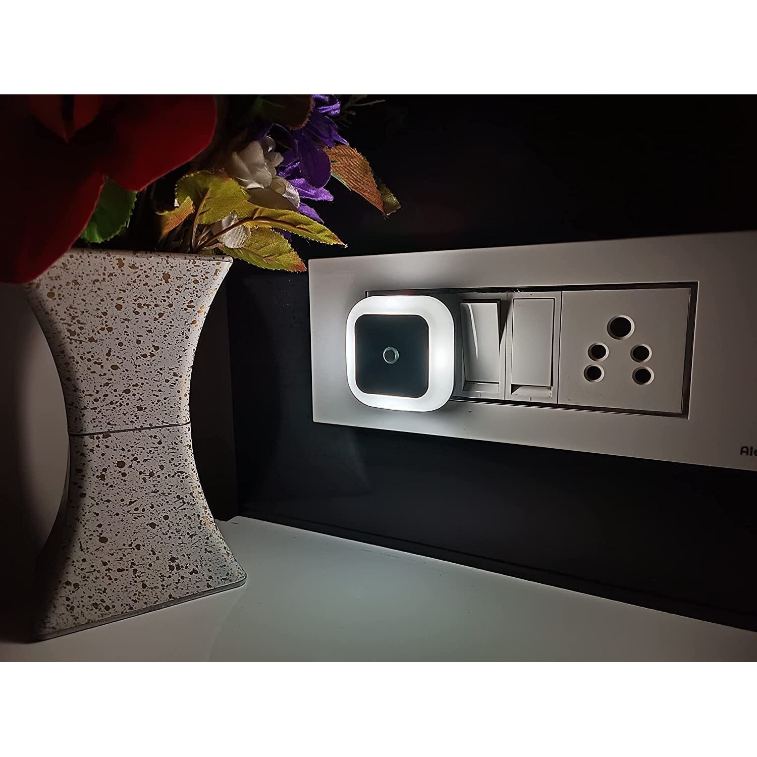 Zoqweid Plug Light Night | Plug In Night Lamp | Dim Light For Bedroom Night | Night Lamp For Bedroom Plug Type | 0.5W Led With Smart Automatic On Off Night Sensor (Night Lamp - White)