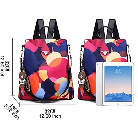 Typify Trending Modern Oxford Antitheft Women Girls Trendy College Bag Travel Standard Backpack Gift For Her (Multicolour)Medium