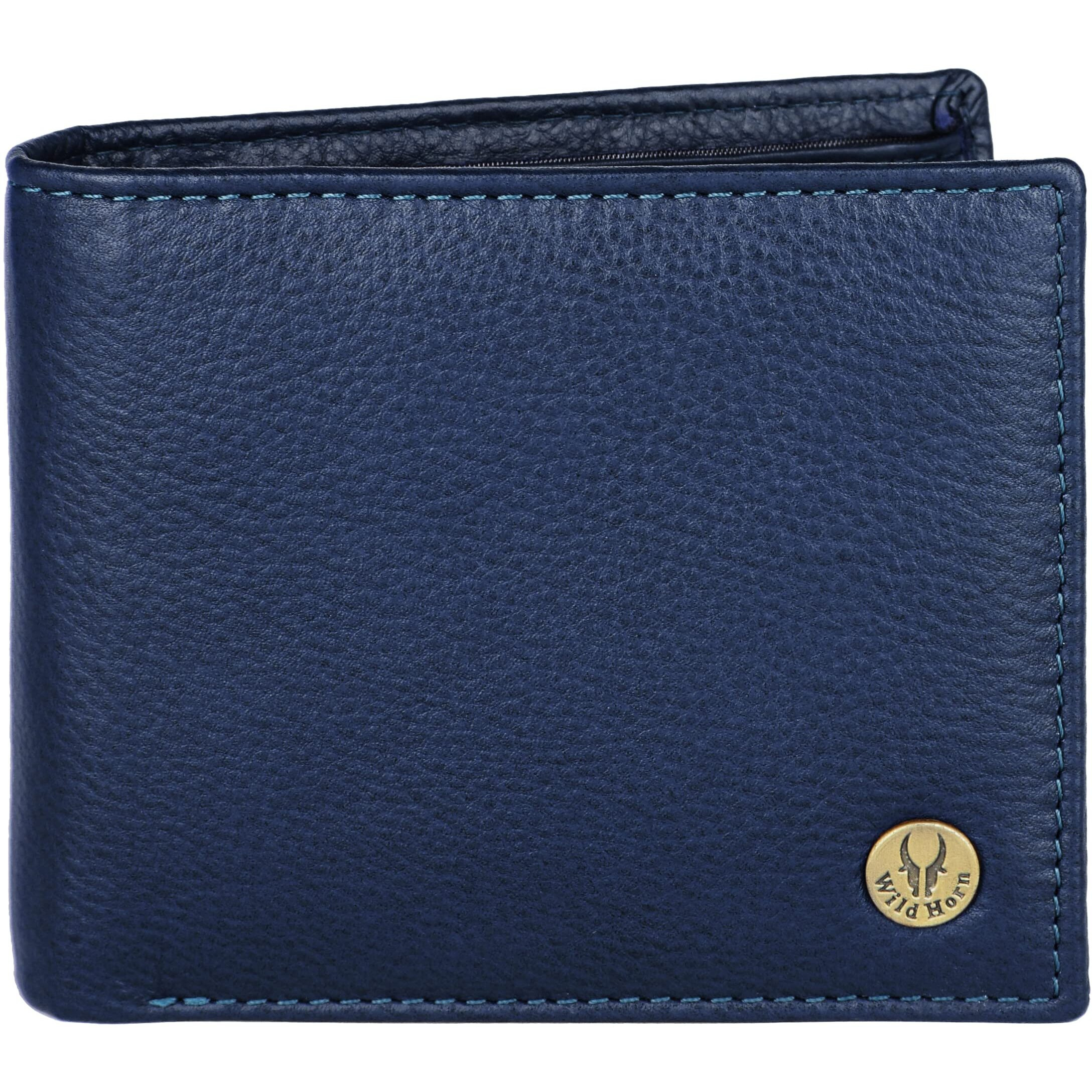 Wildhorn Rfid Protected Leather Wallet For Men,Navy Blue