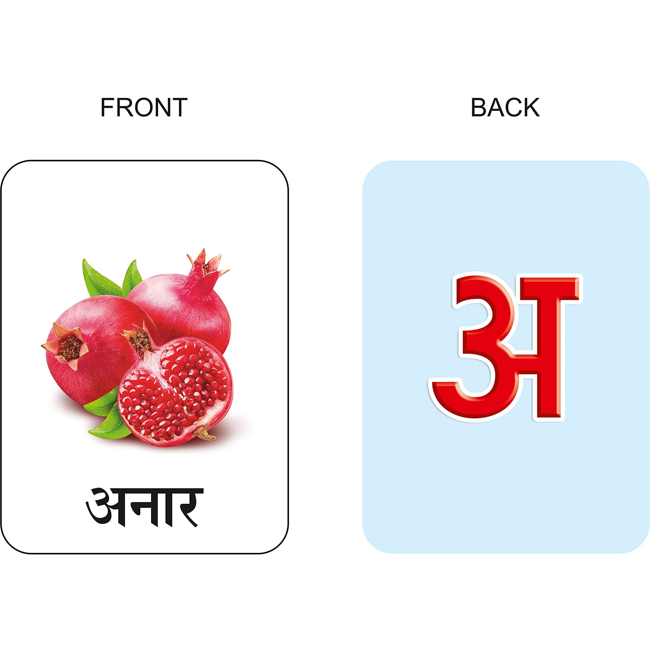 Gurukanth Premium Hindi Varnamala Flash Cards For Kids Early Learning | Easy & Fun Way Of Learning 1 Year To 6 Years Babies Smart Toys