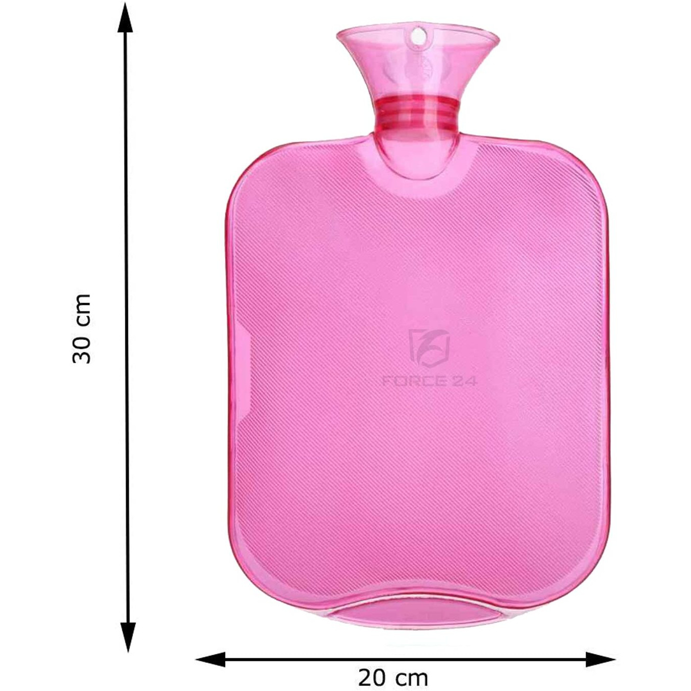Force24 Transparent Hot Water Bag For Pain Relief (Pink)