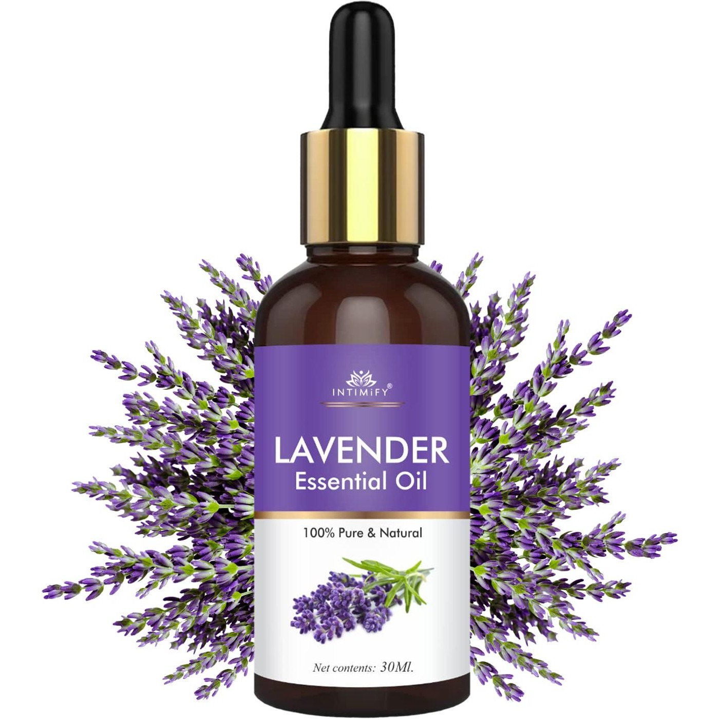 Intimify Lavender Essential Oil For Hair Growth, Skin Care, Face & Aromatherapy For Men & Women 30 Ml (Pack Of 1)