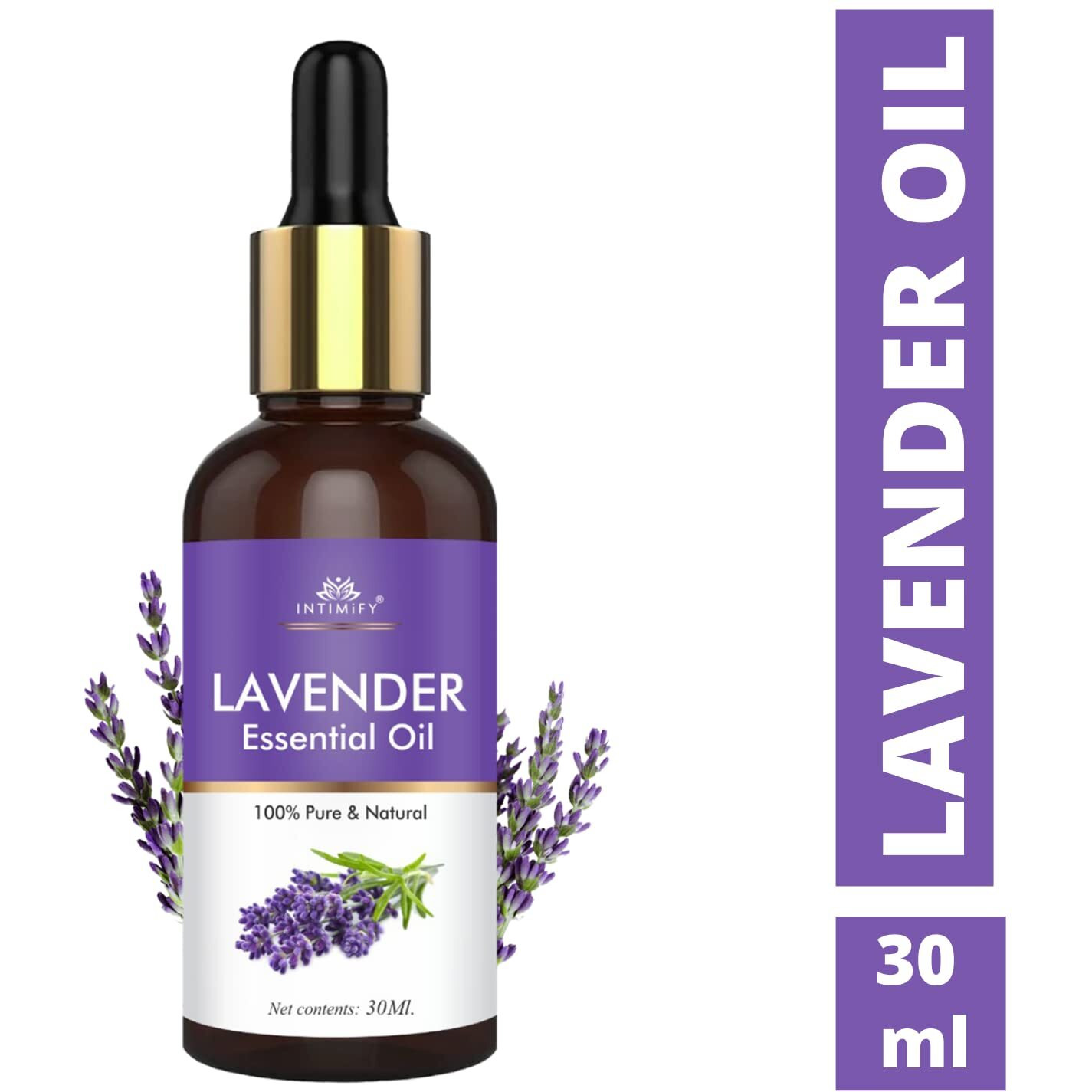 Intimify Lavender Essential Oil For Hair Growth, Skin Care, Face & Aromatherapy For Men & Women 30 Ml (Pack Of 1)