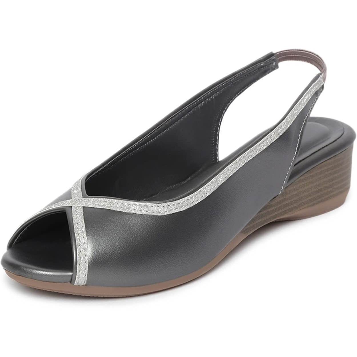 Marc Loire Womens Open Toe Block Heel Sandals, Gun Metal - 5 Uk